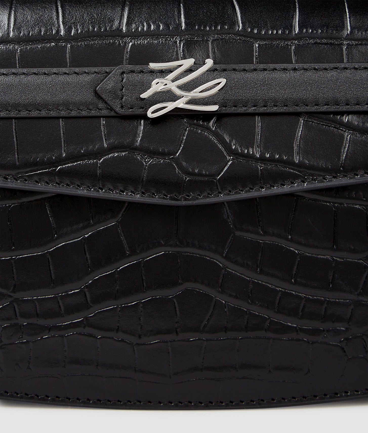 KarlLagerfeld Kstudio Clutch Bag Black-Nickel