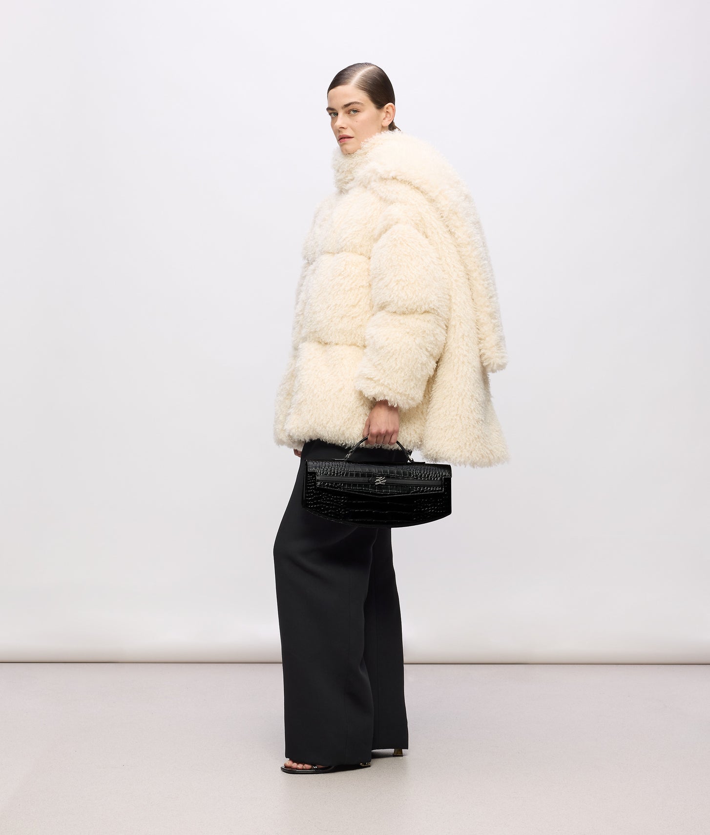 KarlLagerfeld Kstudio Clutch Bag Black-Nickel