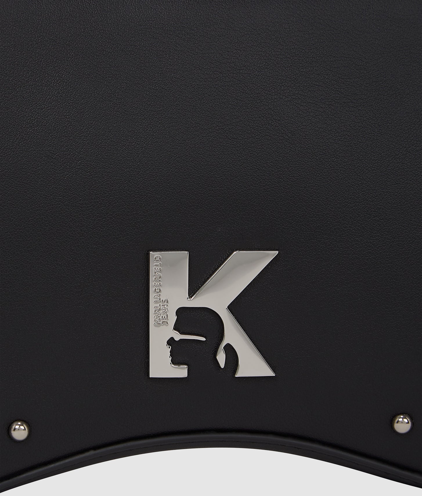 KarlLagerfeld Sunglasses Studded Shoulder Bag Black