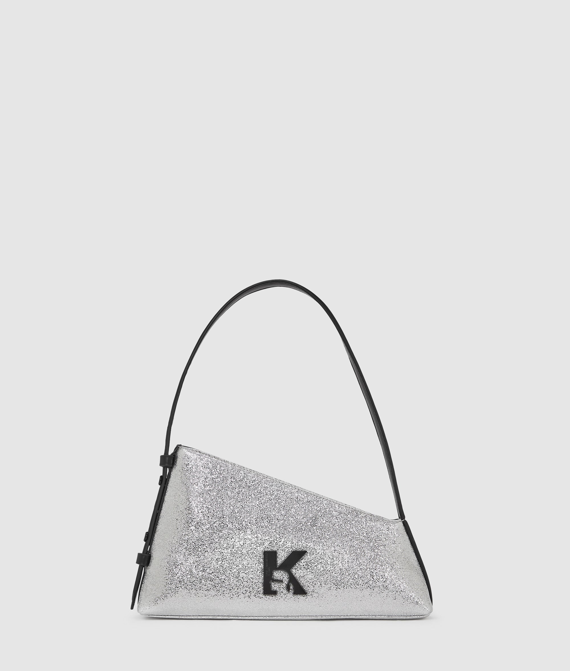 KarlLagerfeld Geo Shiny Shoulder Bag Silver