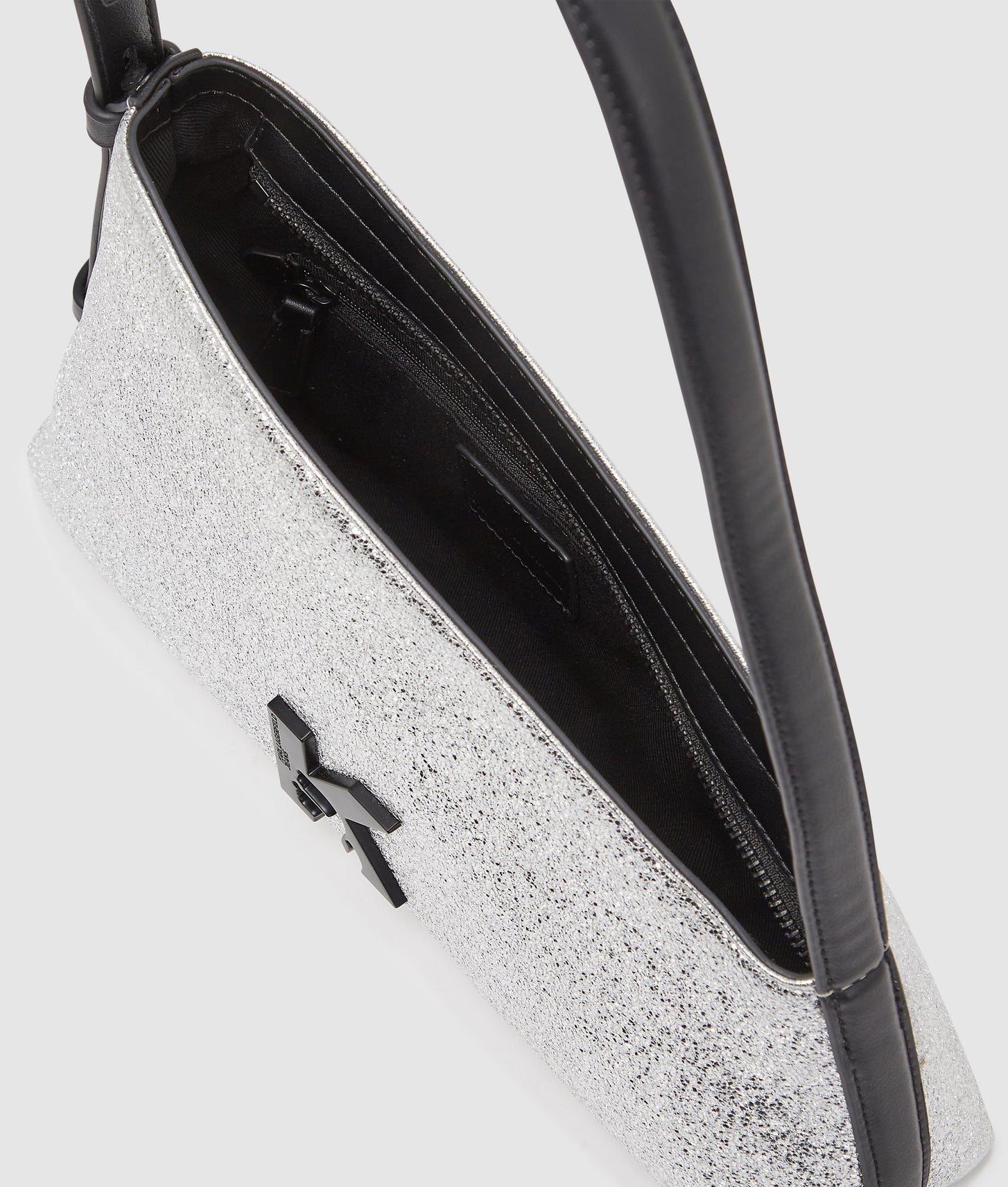 KarlLagerfeld Geo Shiny Shoulder Bag Silver