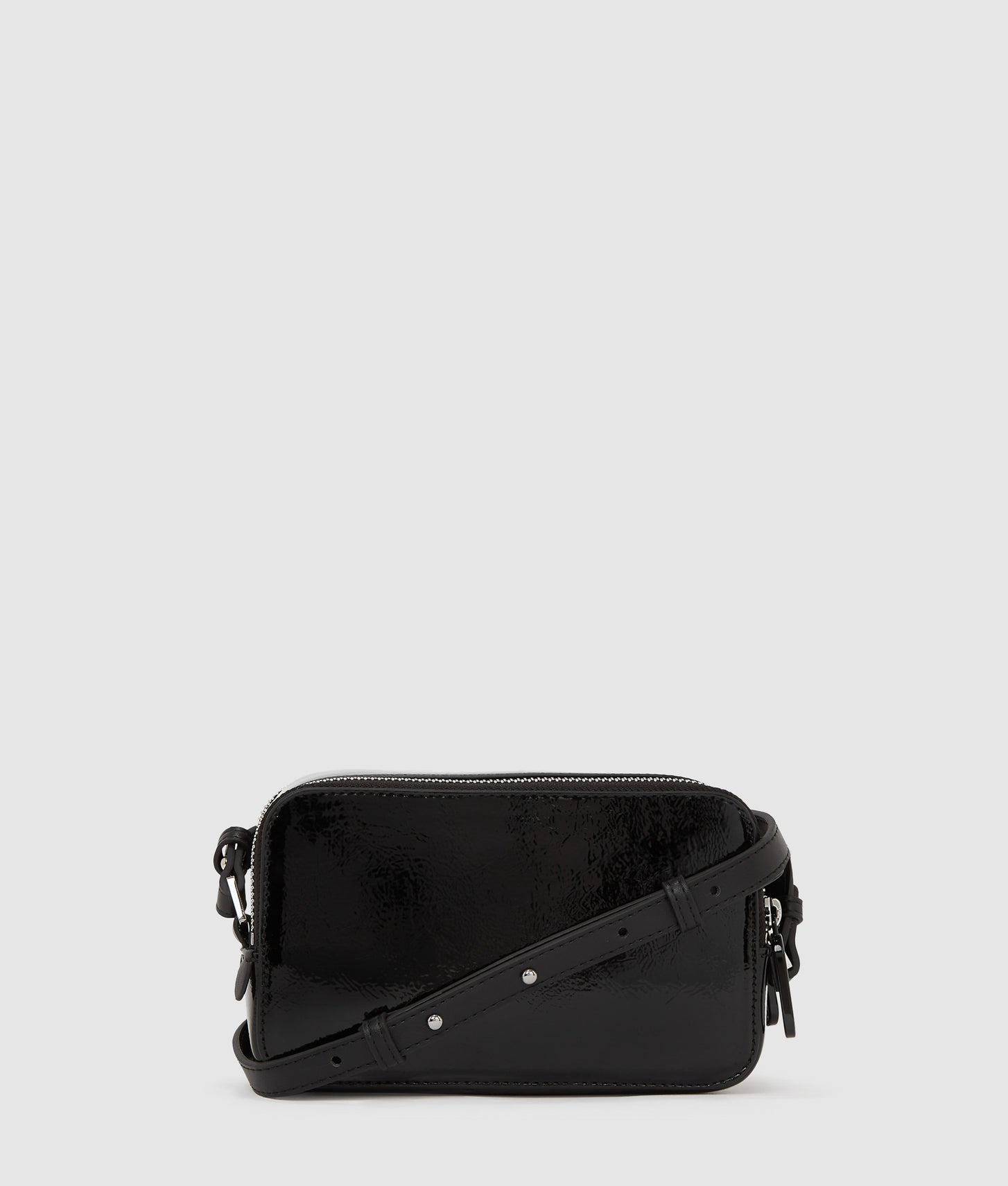 KarlLagerfeld Logo Shiny Camera Bag Black