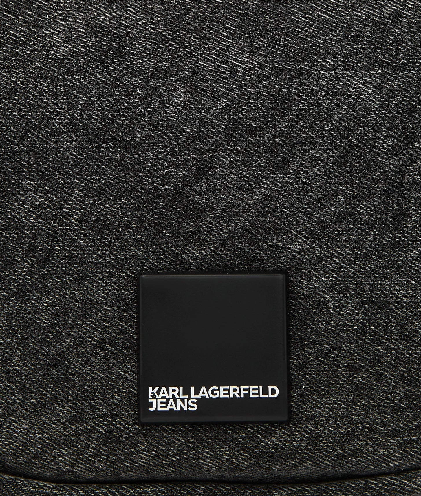 KarlLagerfeld Denim Moon Shoulder Bag Visual Washed Black