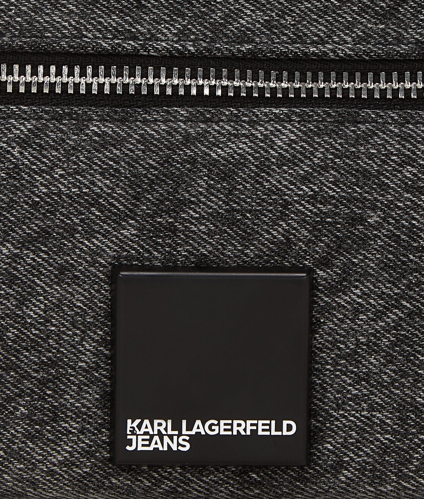 KarlLagerfeld Denim Crossbody Camera Bag Visual Washed Black
