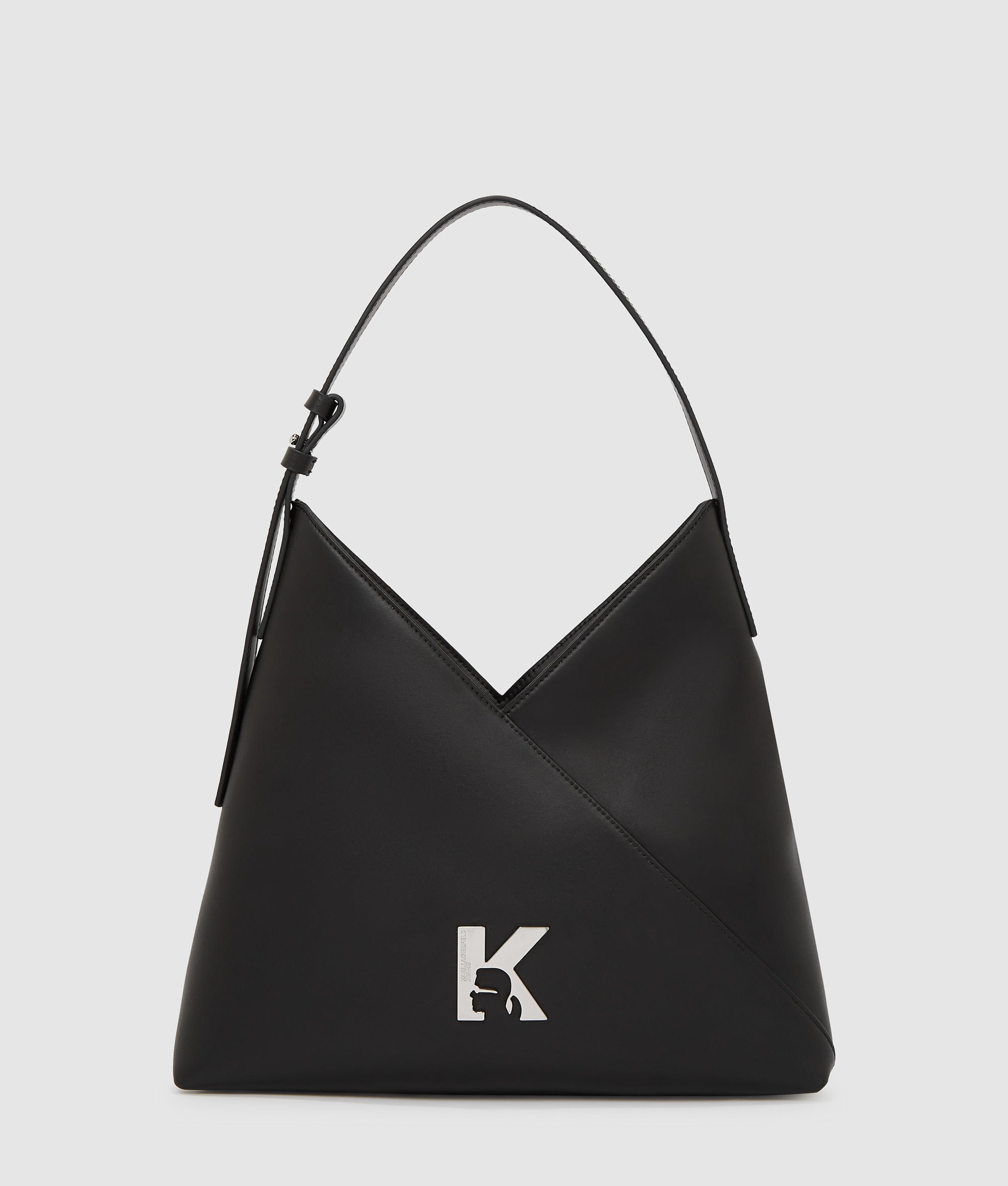 KarlLagerfeld Geo Leather Small Tote Bag Black