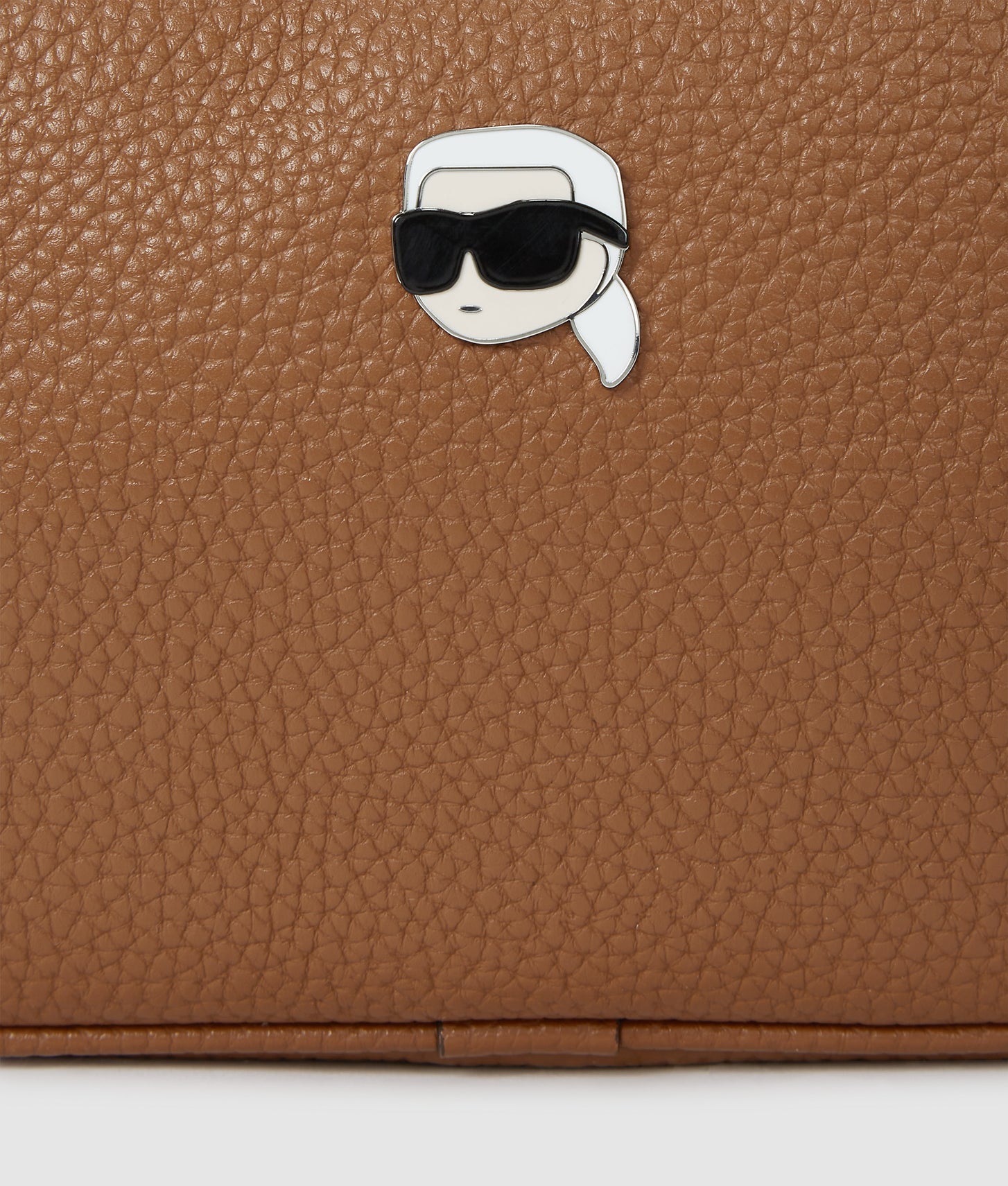 KarlLagerfeld Ikon Pebble Camera Bag Dark Tan