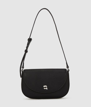 KarlLagerfeld Ikon Pebble Moon Shoulder Bag Black