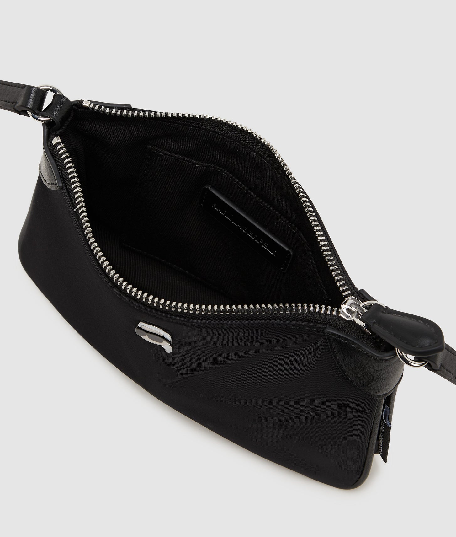 KarlLagerfeld Ikon Nylon Crossbody Pouch Black
