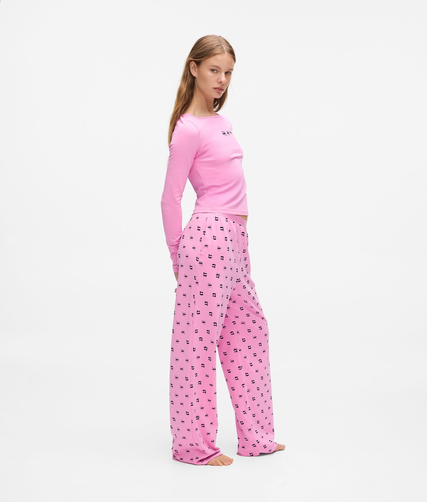 Karl Lagerfeld Ikon Pajama Set Begonia Pink