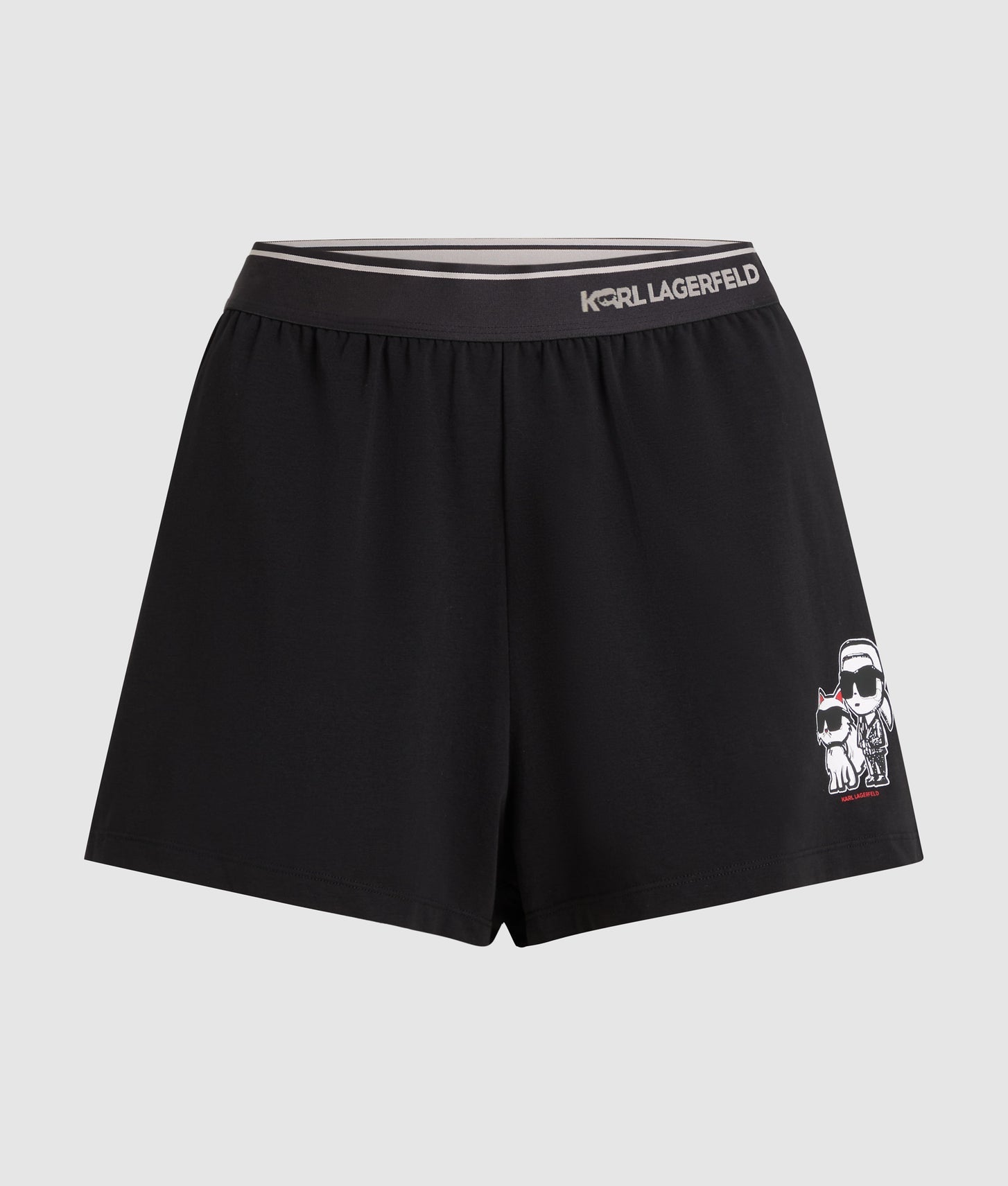 Karl Lagerfeld Ikon Pajama Shorts Black