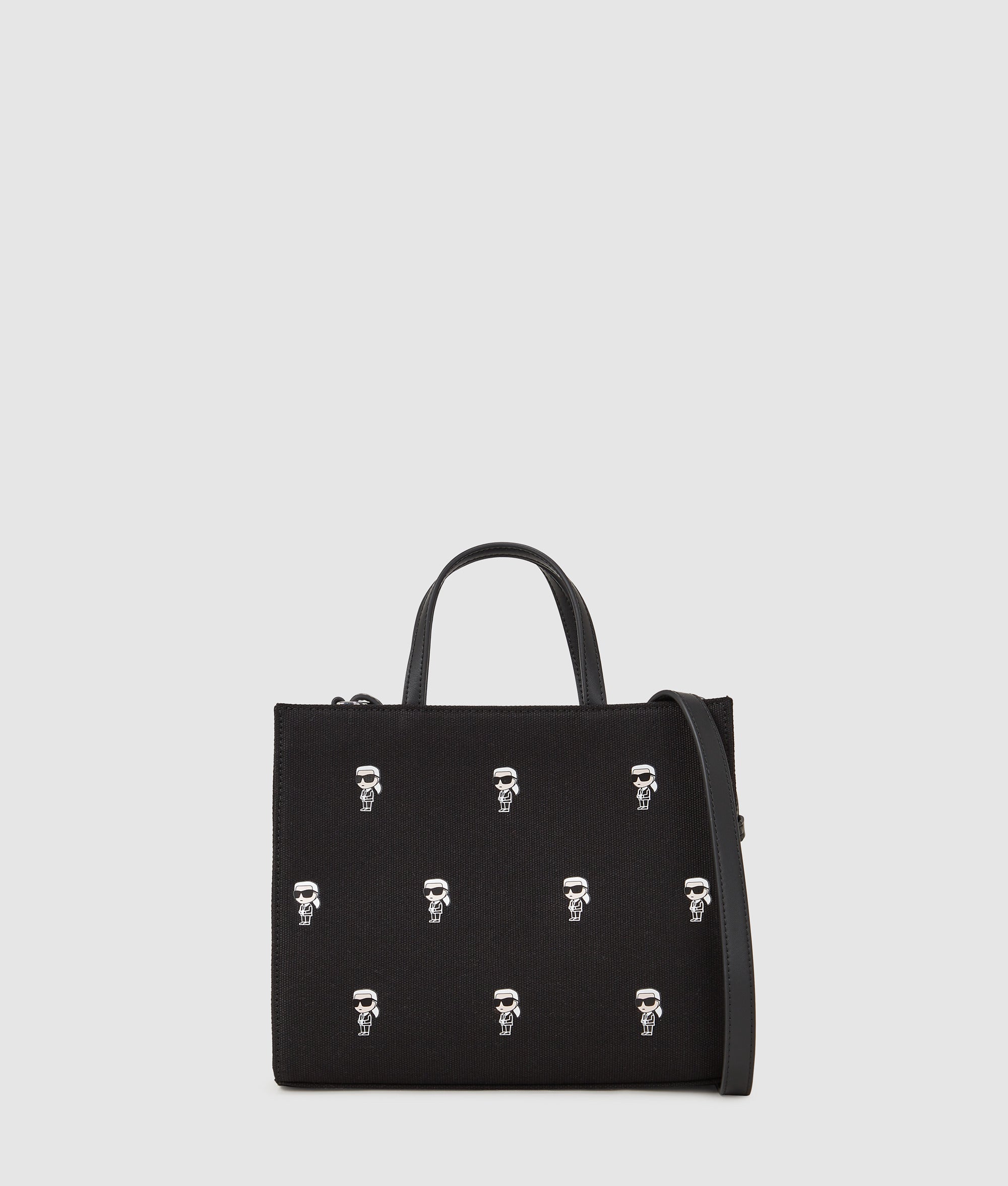 KarlLagerfeld Ikon All-Over-Print Tote Bag Black