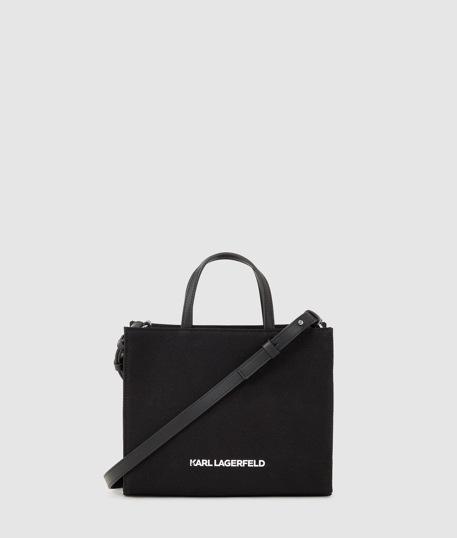 KarlLagerfeld Ikon All-Over-Print Tote Bag Black