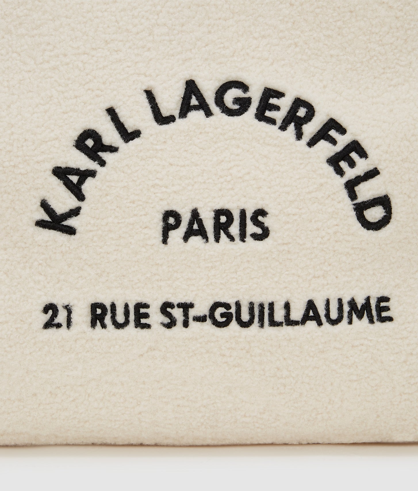KarlLagerfeld Rue St-Guillaume Faux-Shearling Tote Bag Off White