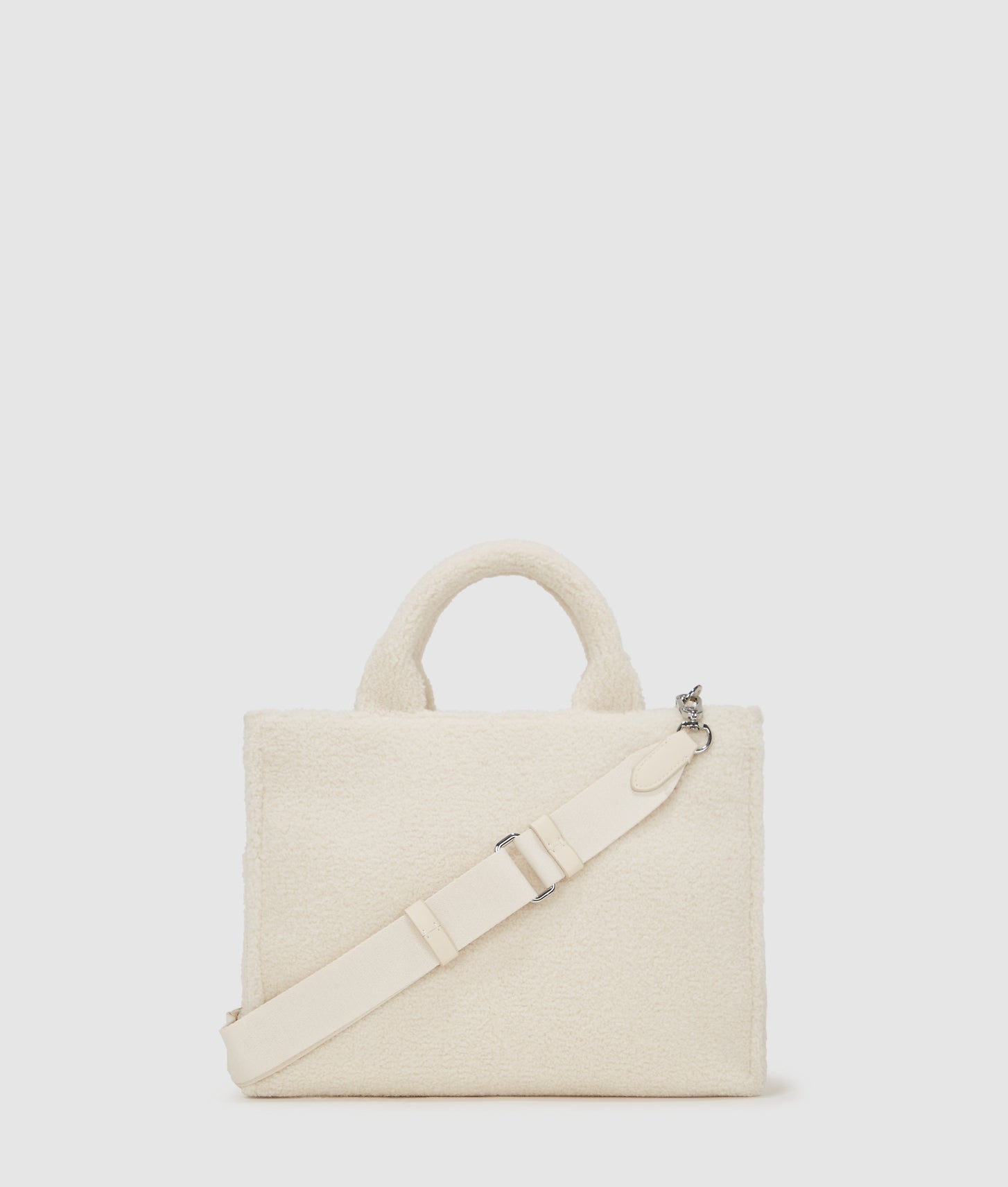 KarlLagerfeld Rue St-Guillaume Faux-Shearling Tote Bag Off White