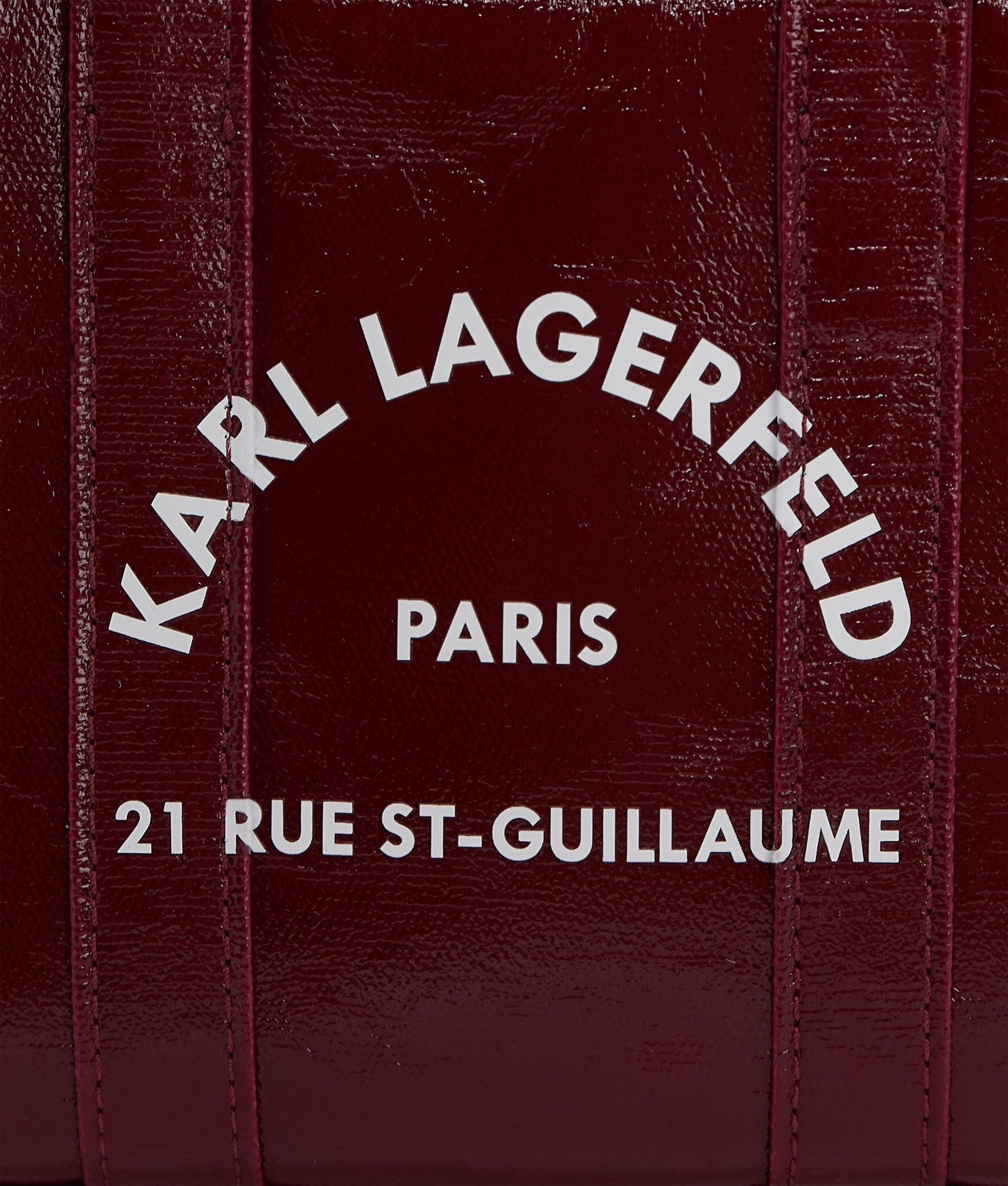 KarlLagerfeld Rue St-Guillaume Mini Coated Tote Bag Windsor Wine