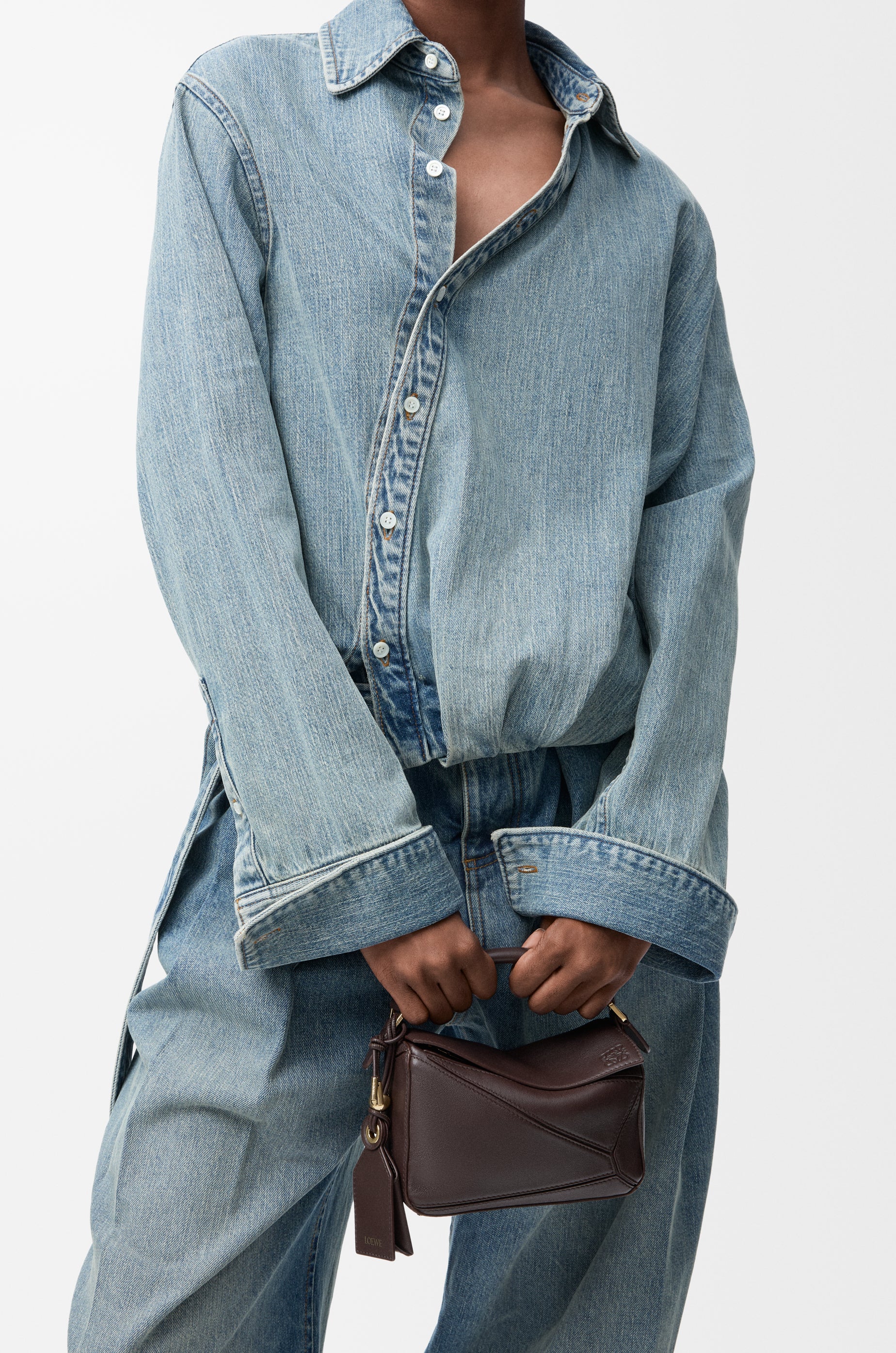 Loewe Mini Featherlight Puzzle bag in nappa lambskin