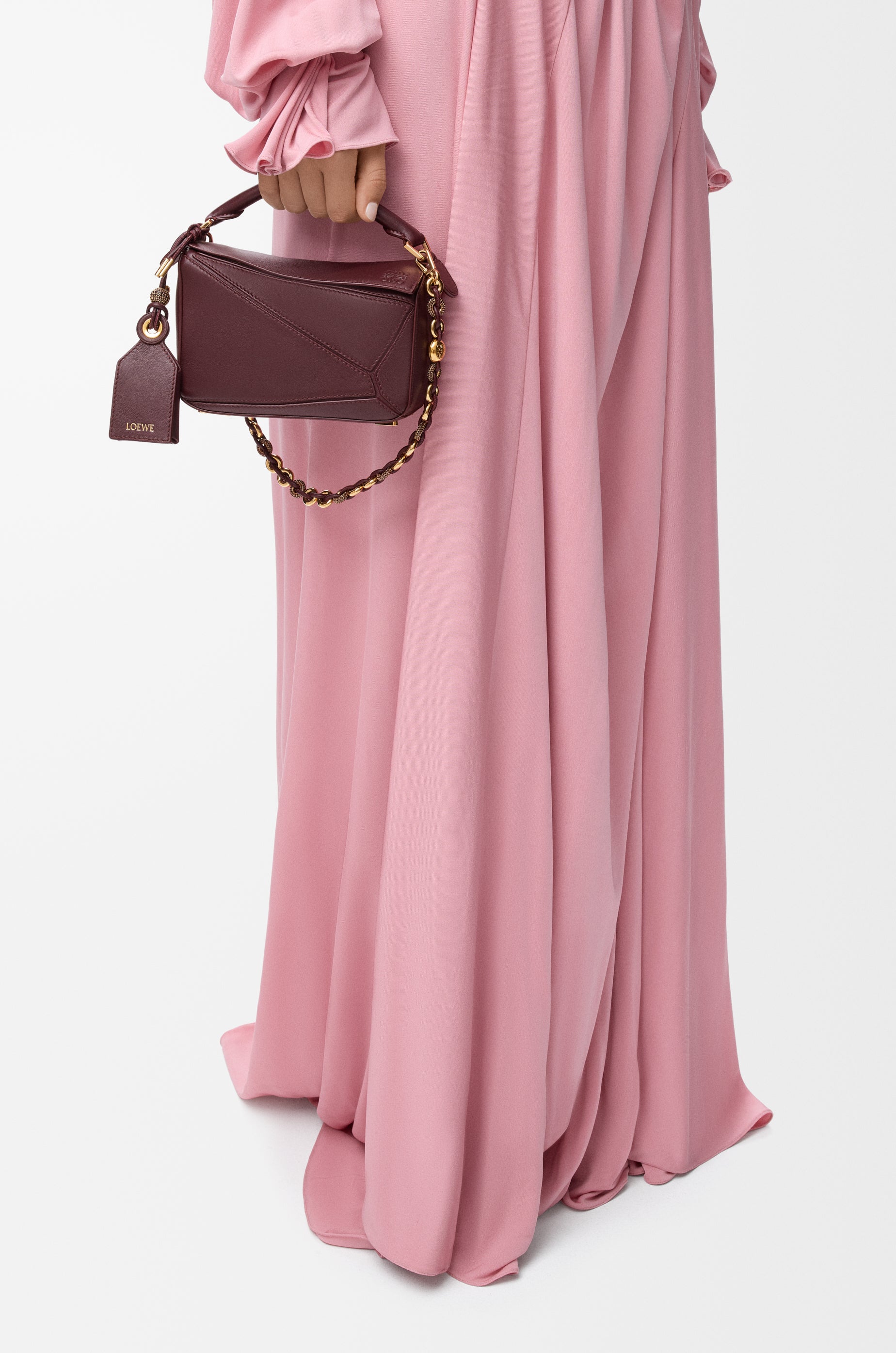 Loewe Mini Featherlight Puzzle bag in mellow nappa lambskin