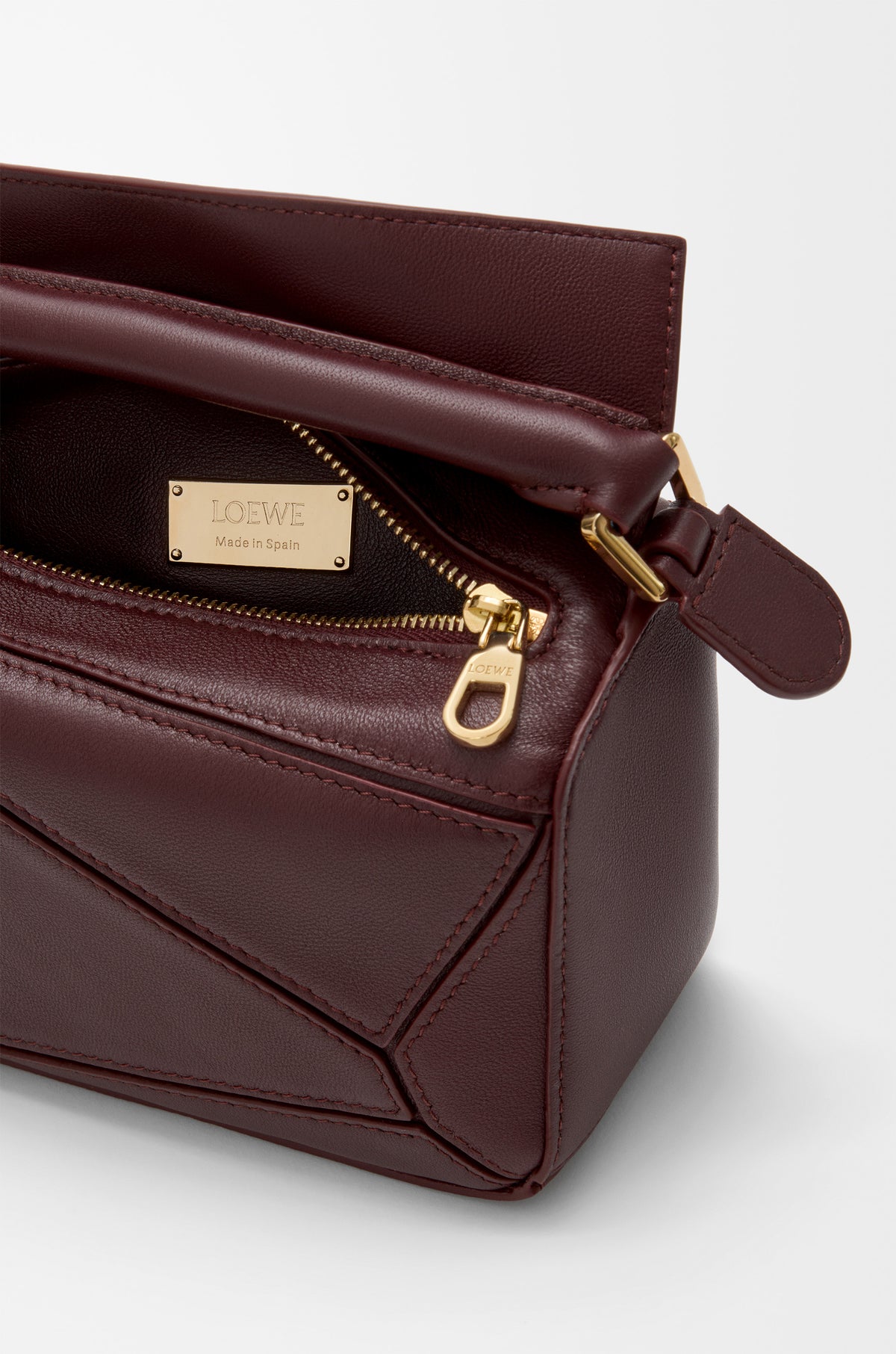 Loewe Mini Featherlight Puzzle bag in mellow nappa lambskin