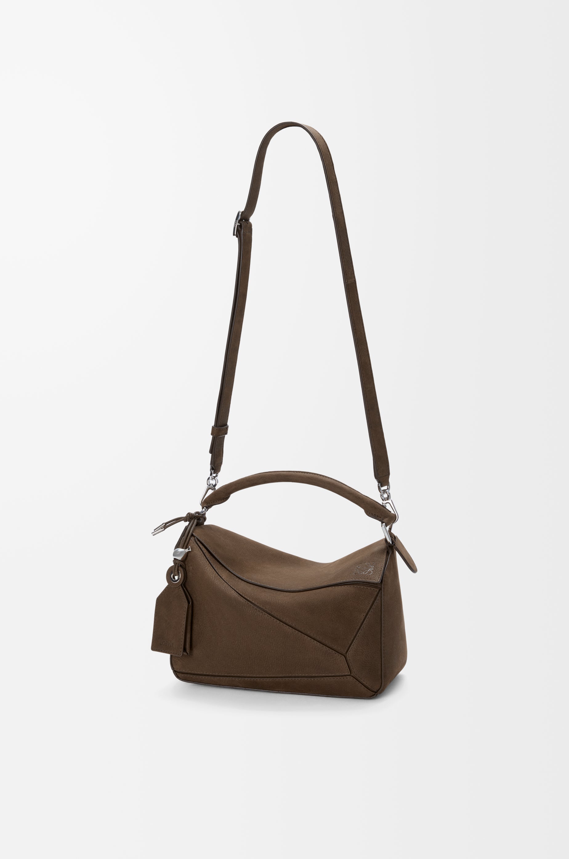 Loewe Small Featherlight Puzzle bag in grained nubuck