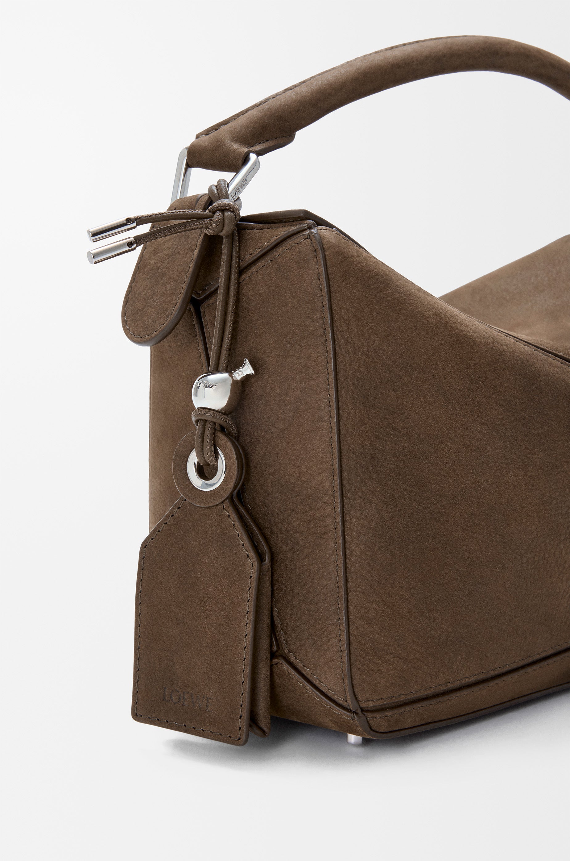 Loewe Small Featherlight Puzzle bag in grained nubuck