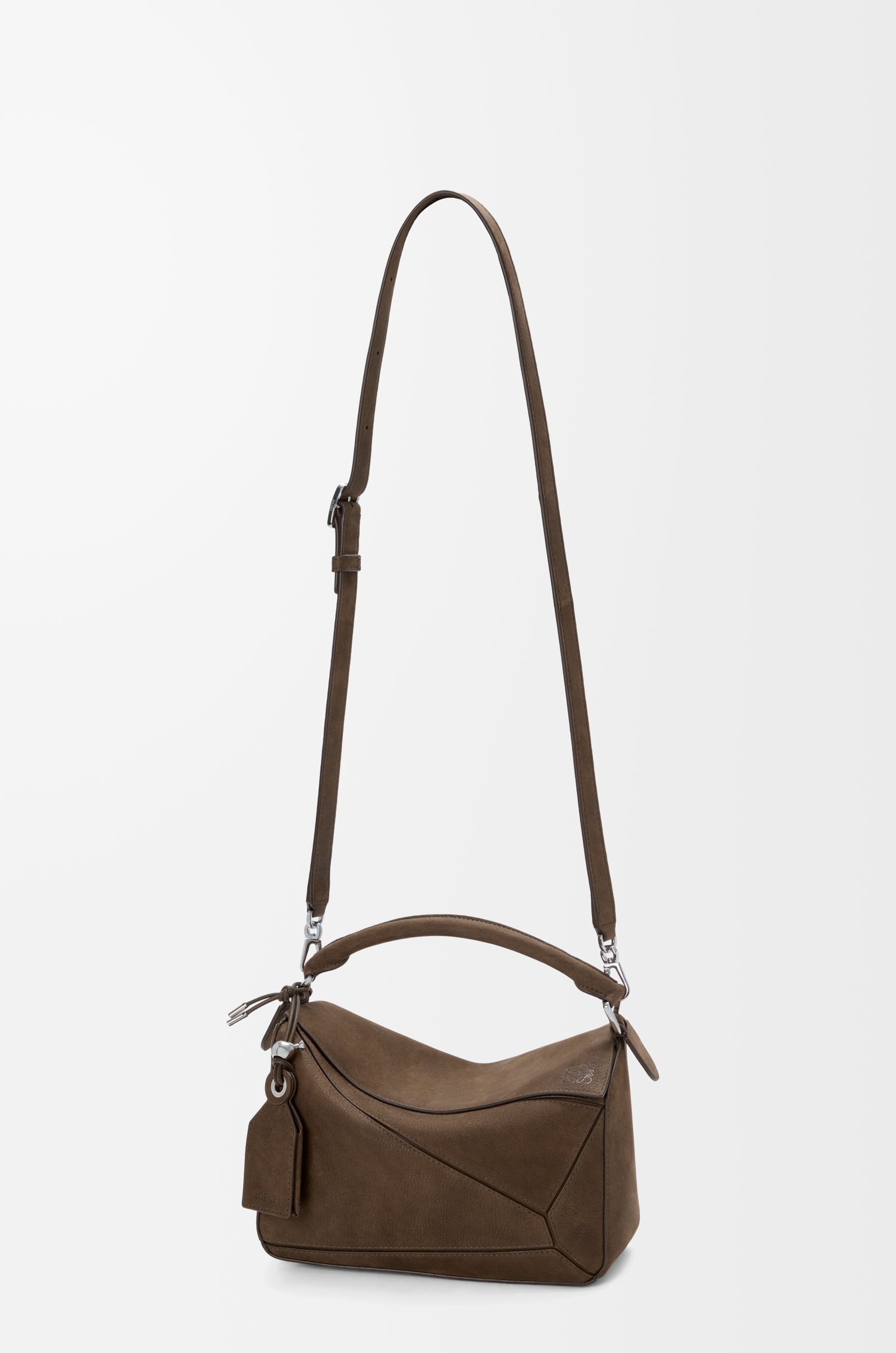 Loewe Small Featherlight Puzzle bag in grained nubuck