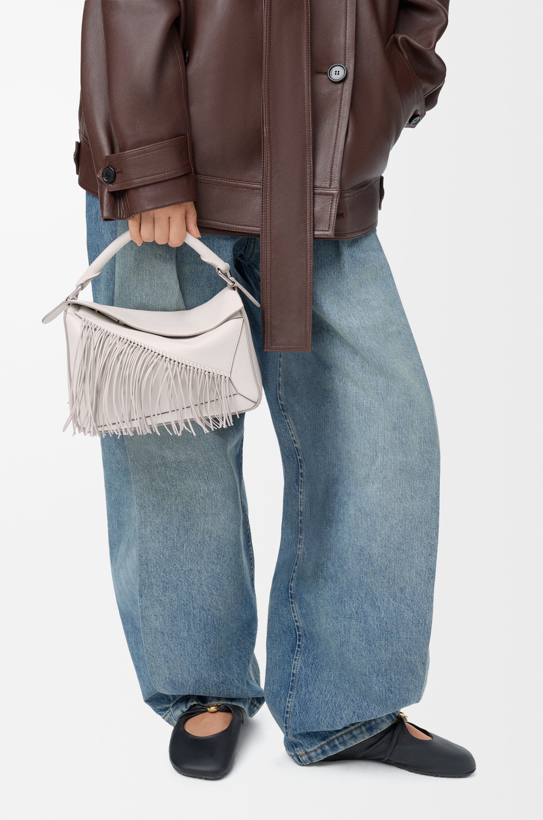 Loewe Fringe small Puzzle bag in classic calfskin