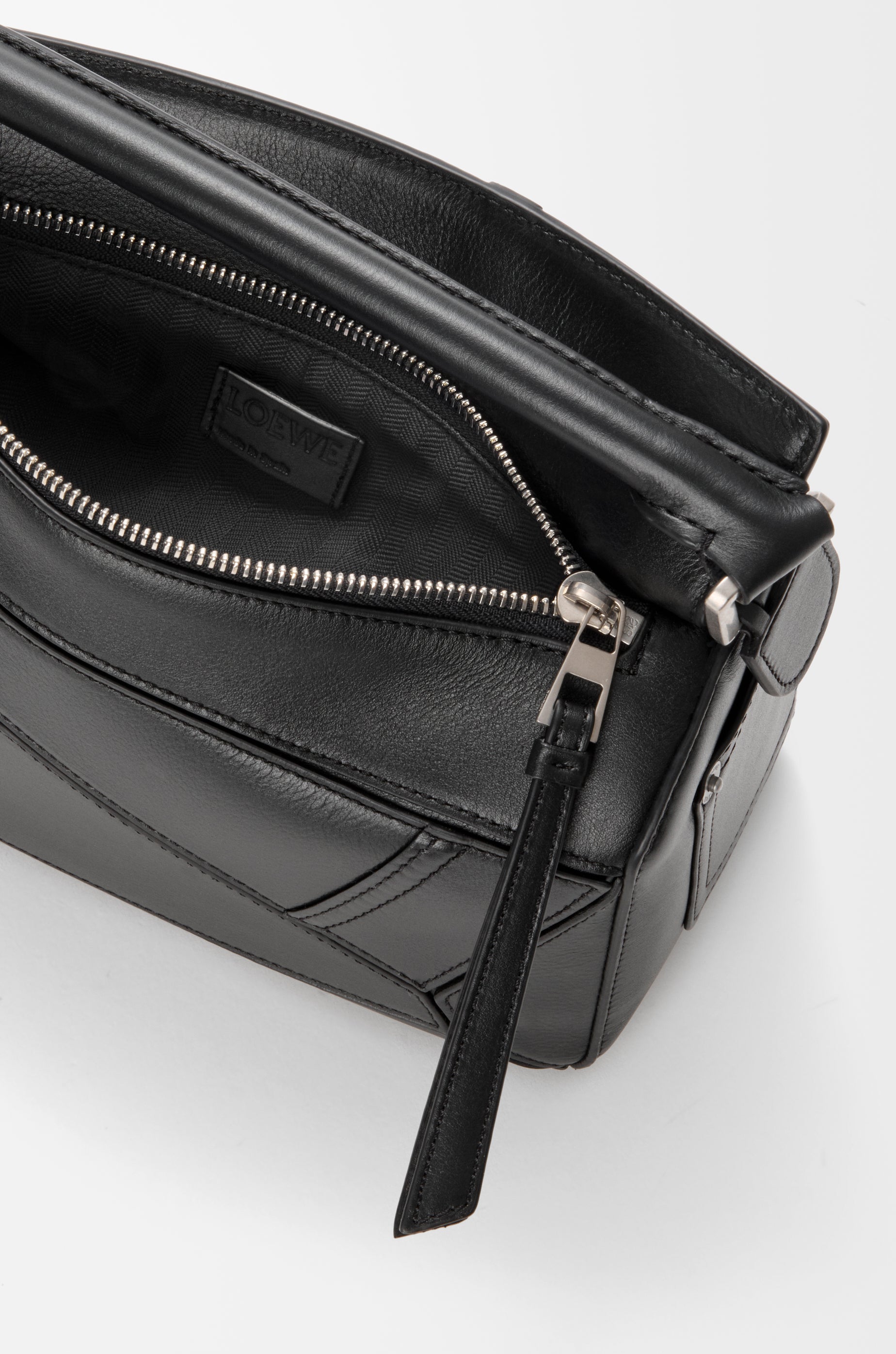 Loewe Panta small Puzzle bag in shiny calfskin