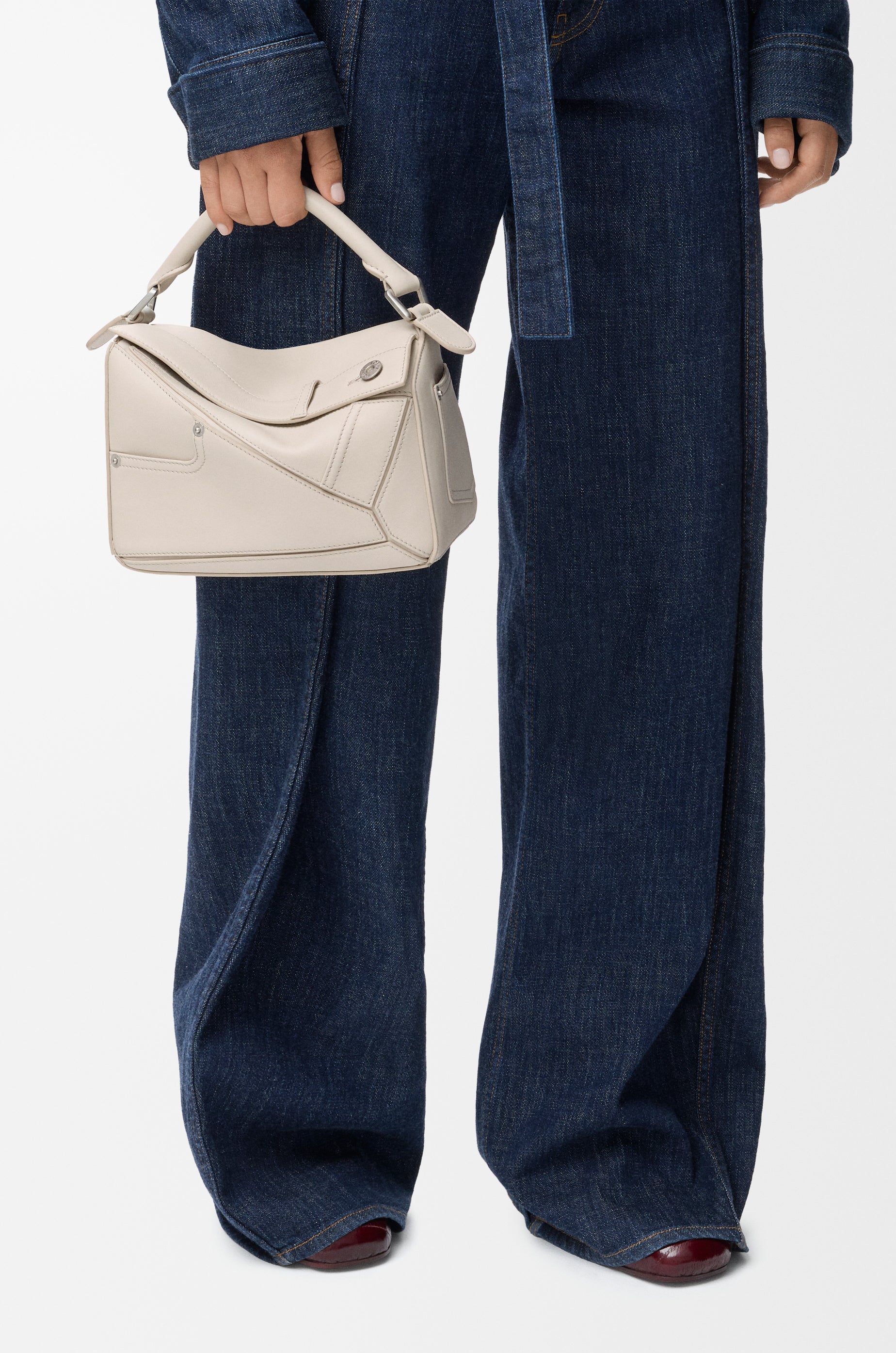 Loewe Panta small Puzzle bag in shiny calfskin