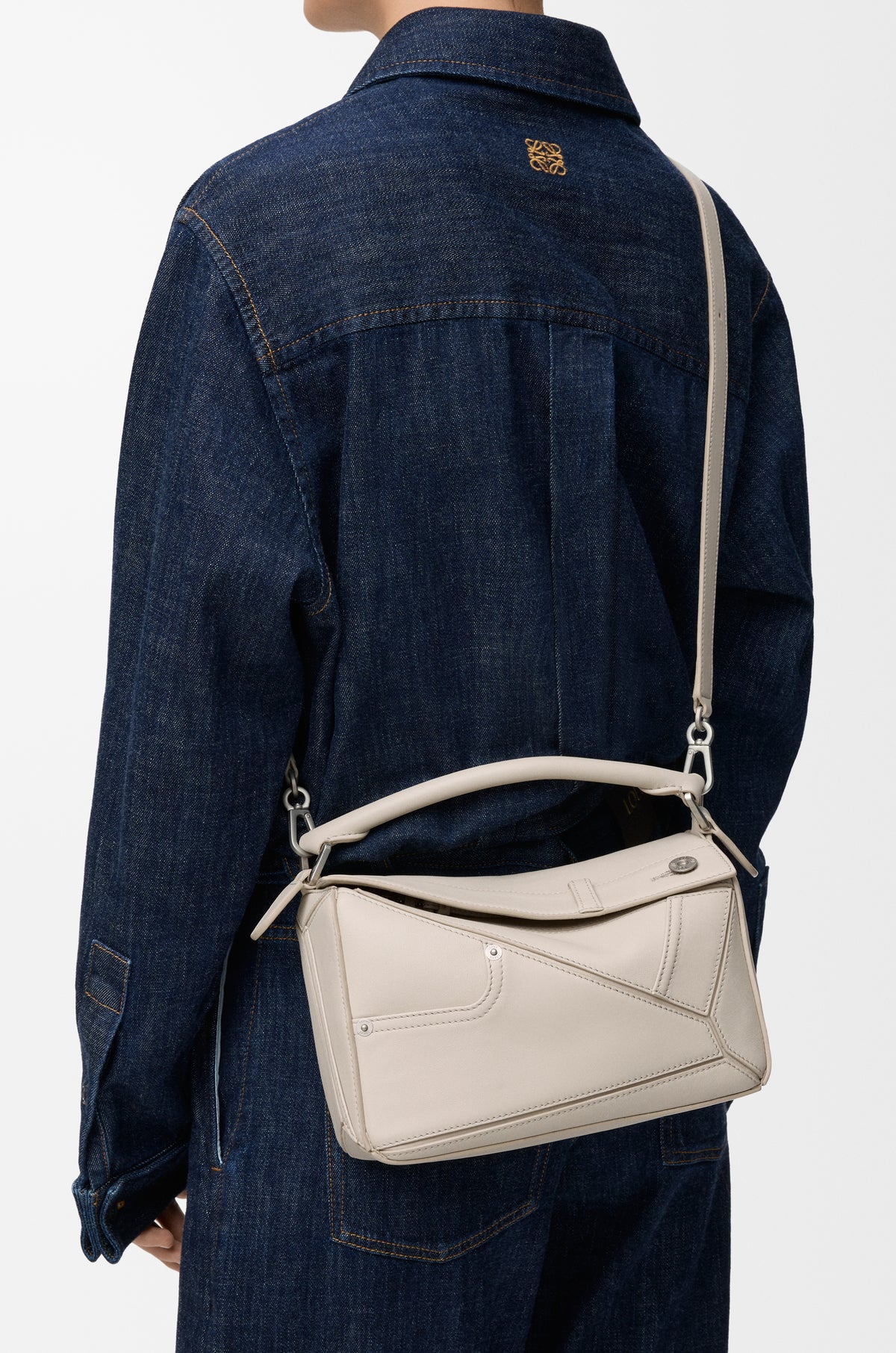Loewe Panta small Puzzle bag in shiny calfskin