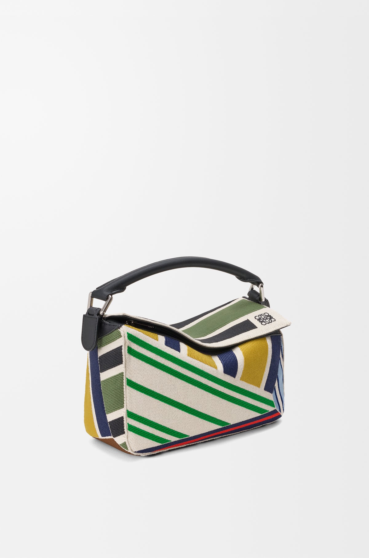 Loewe Small Puzzle bag in embroidered canvas