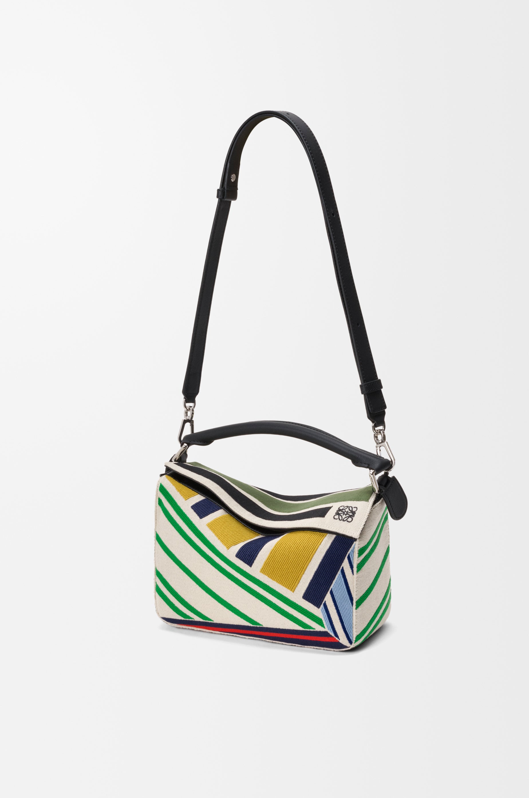 Loewe Small Puzzle bag in embroidered canvas