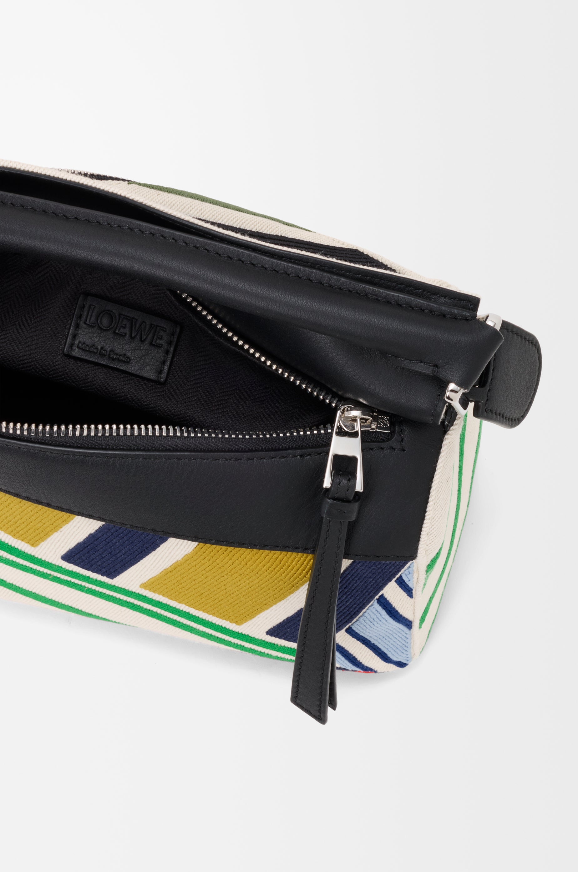 Loewe Small Puzzle bag in embroidered canvas