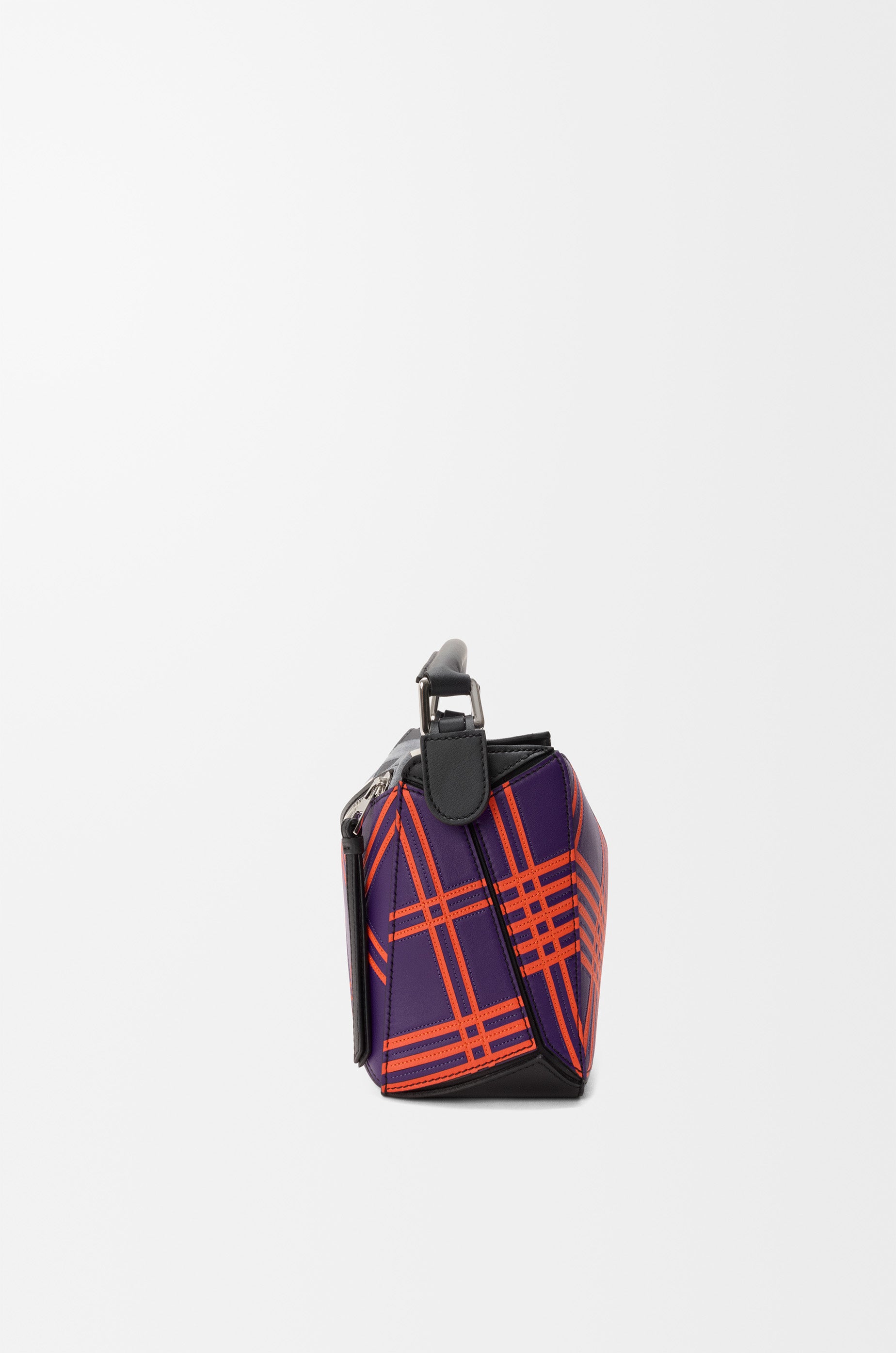 Loewe Small Puzzle bag in check intarsio