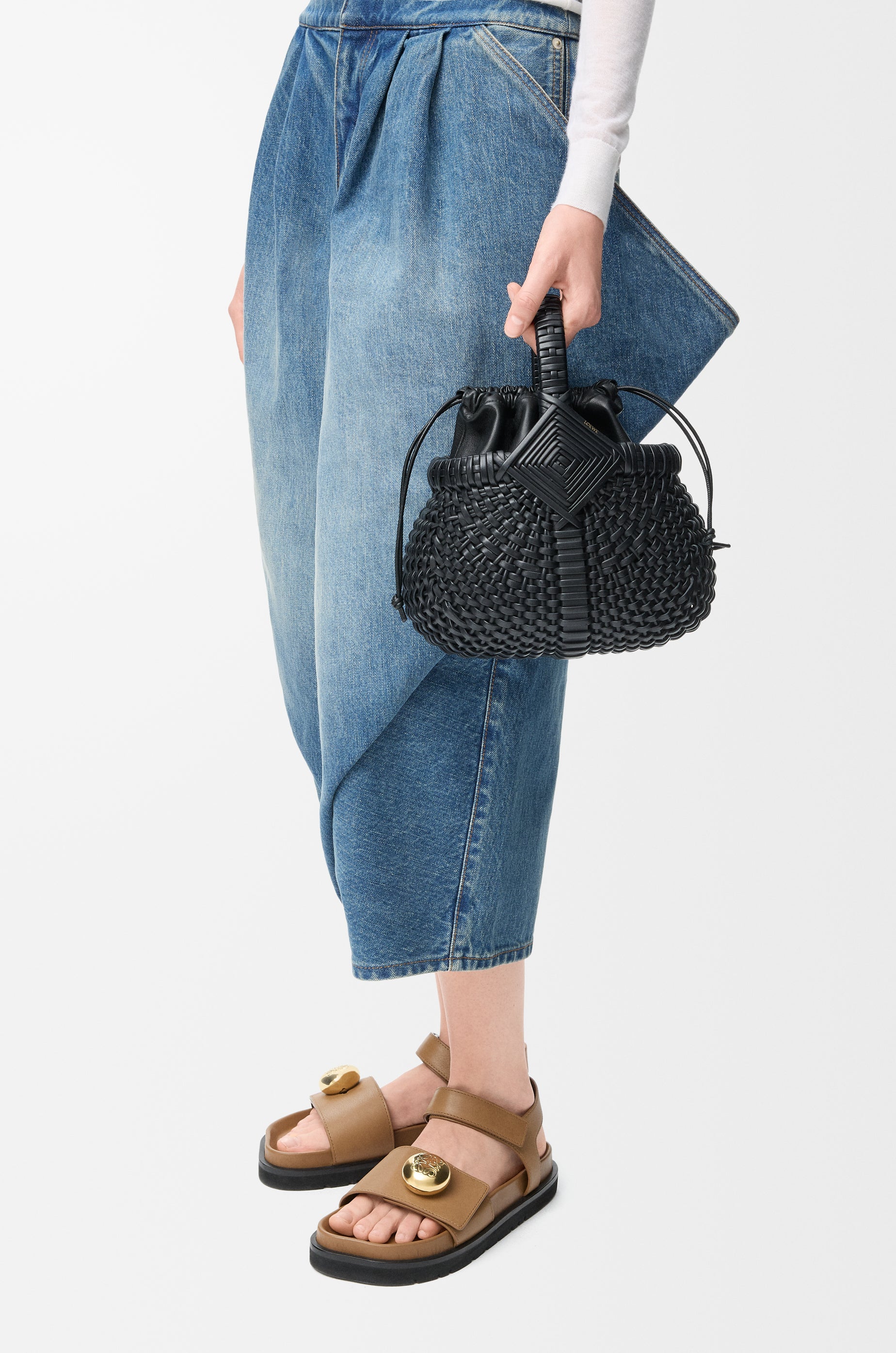 Loewe Mini Diamond Round Basket bag in calfskin