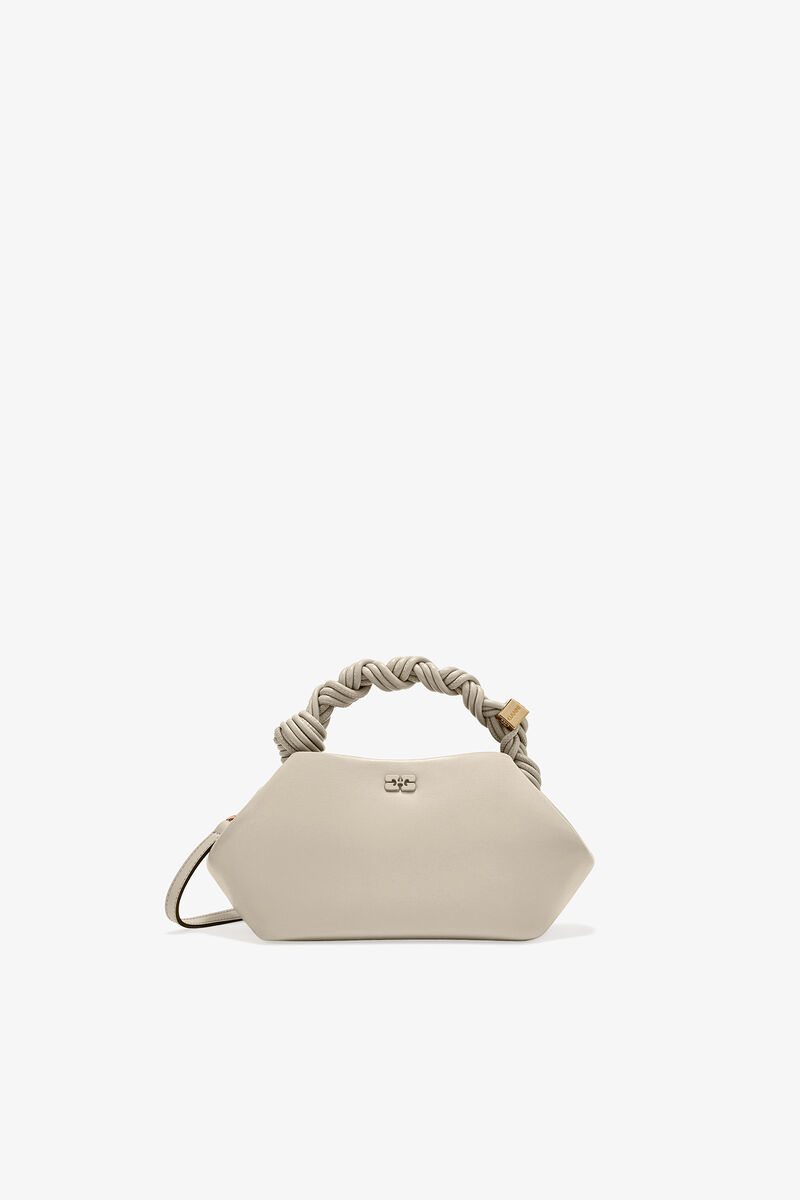 Ganni Oyster Gray Light Grey Small Bou Bag