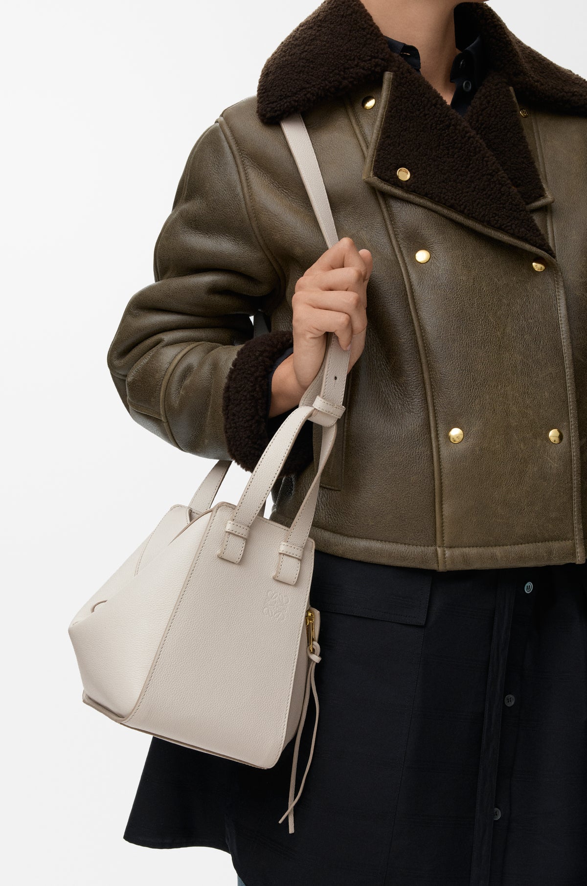 Loewe Compact Hammock bag in soft grained calfskin
