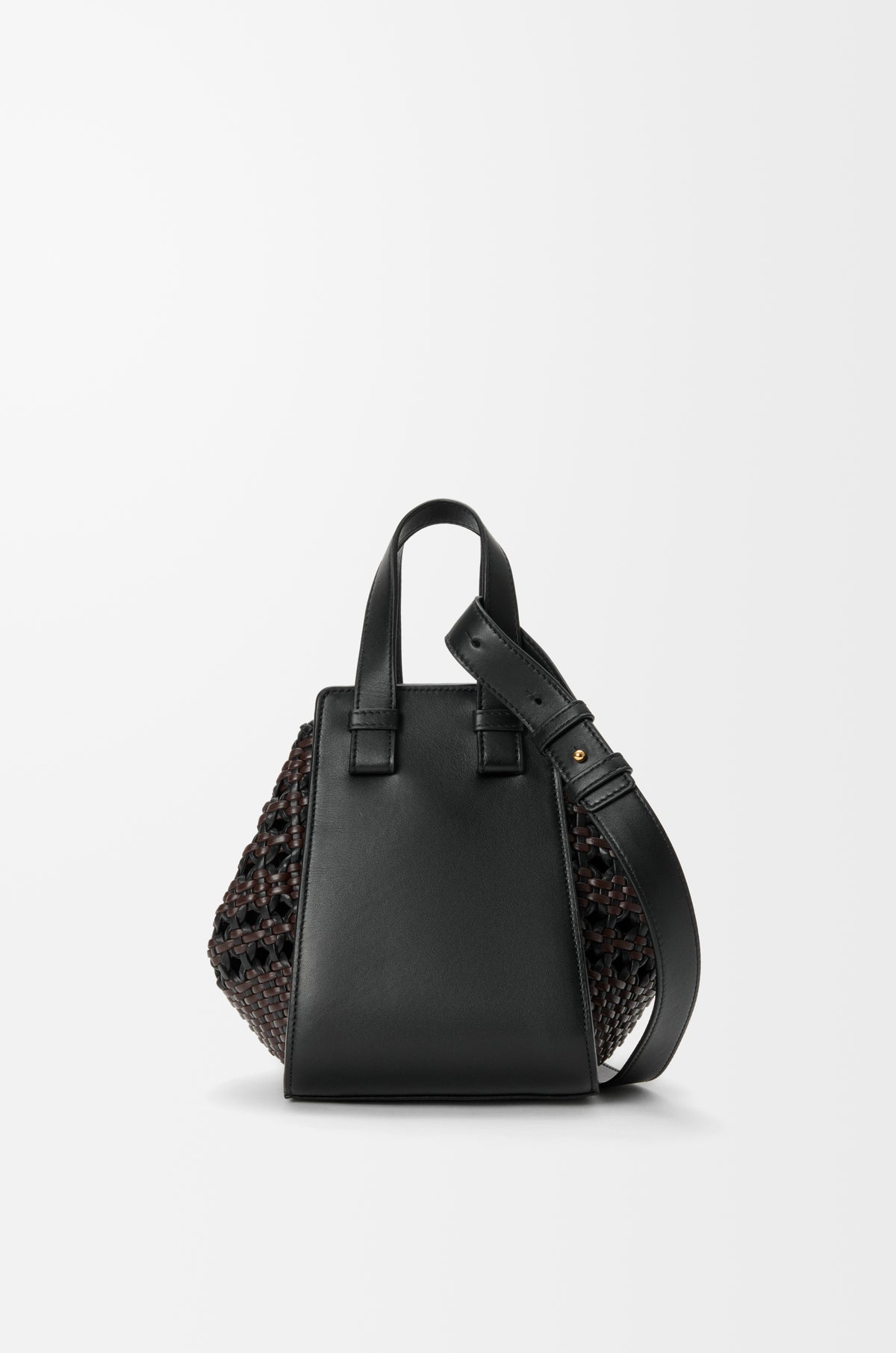 Loewe Compact Hammock bag in smooth calfskin and woven nappa calfskin