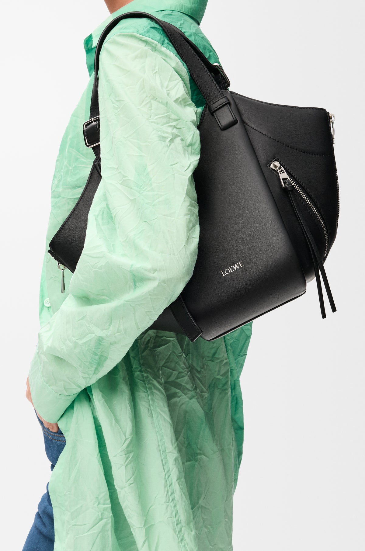 Loewe Hammock Flip bag in classic calfskin
