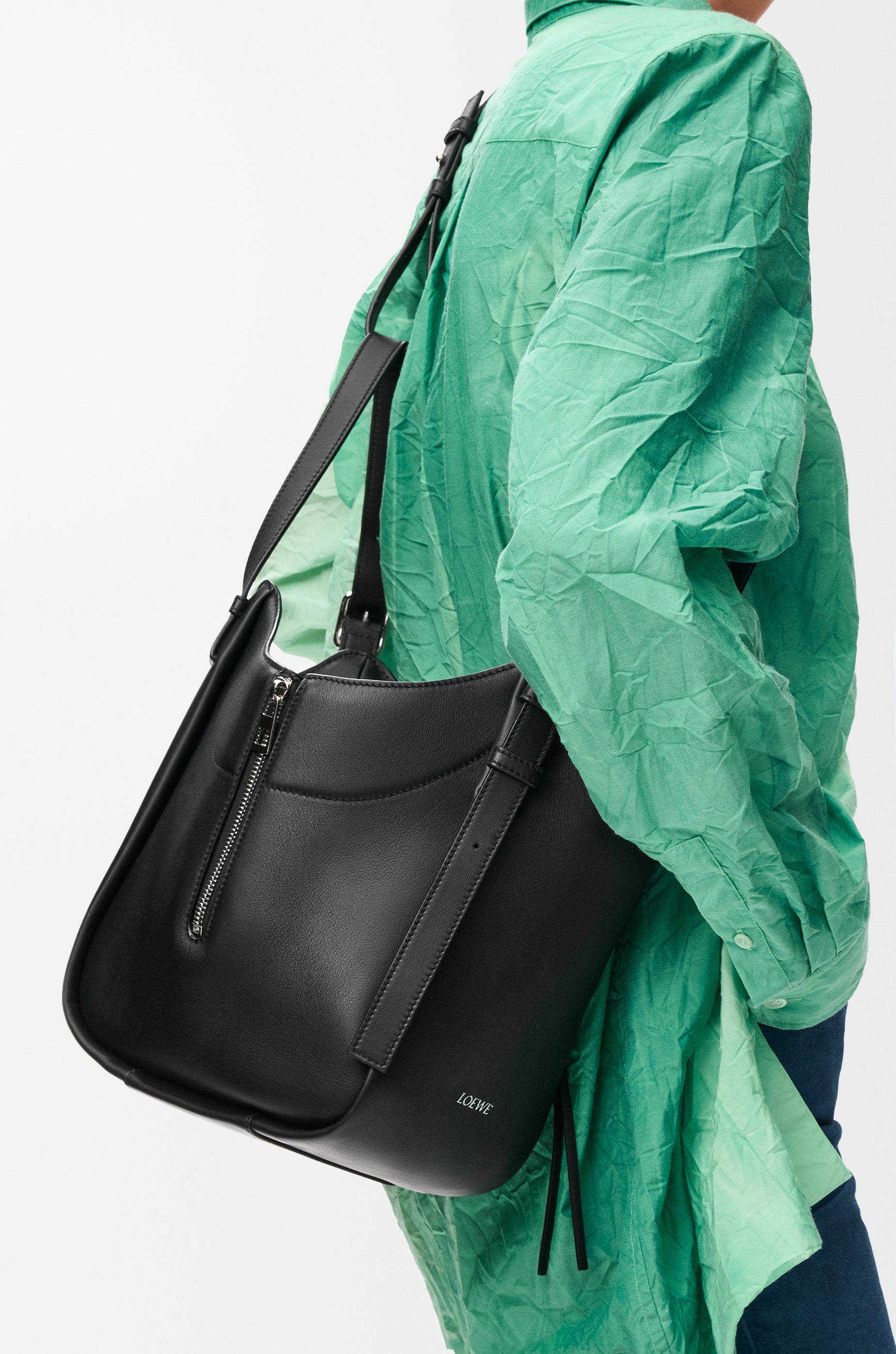 Loewe Hammock Flip bag in classic calfskin