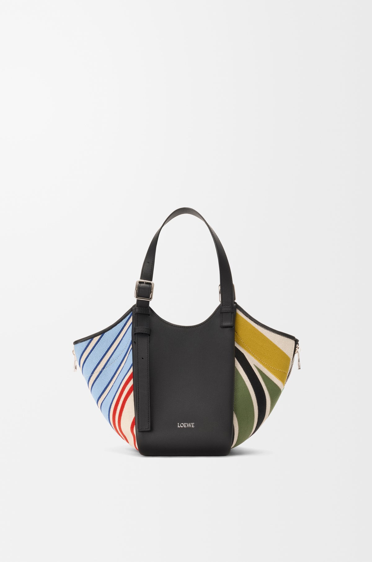 Loewe Hammock Flip bag in embroidered canvas and calfskin