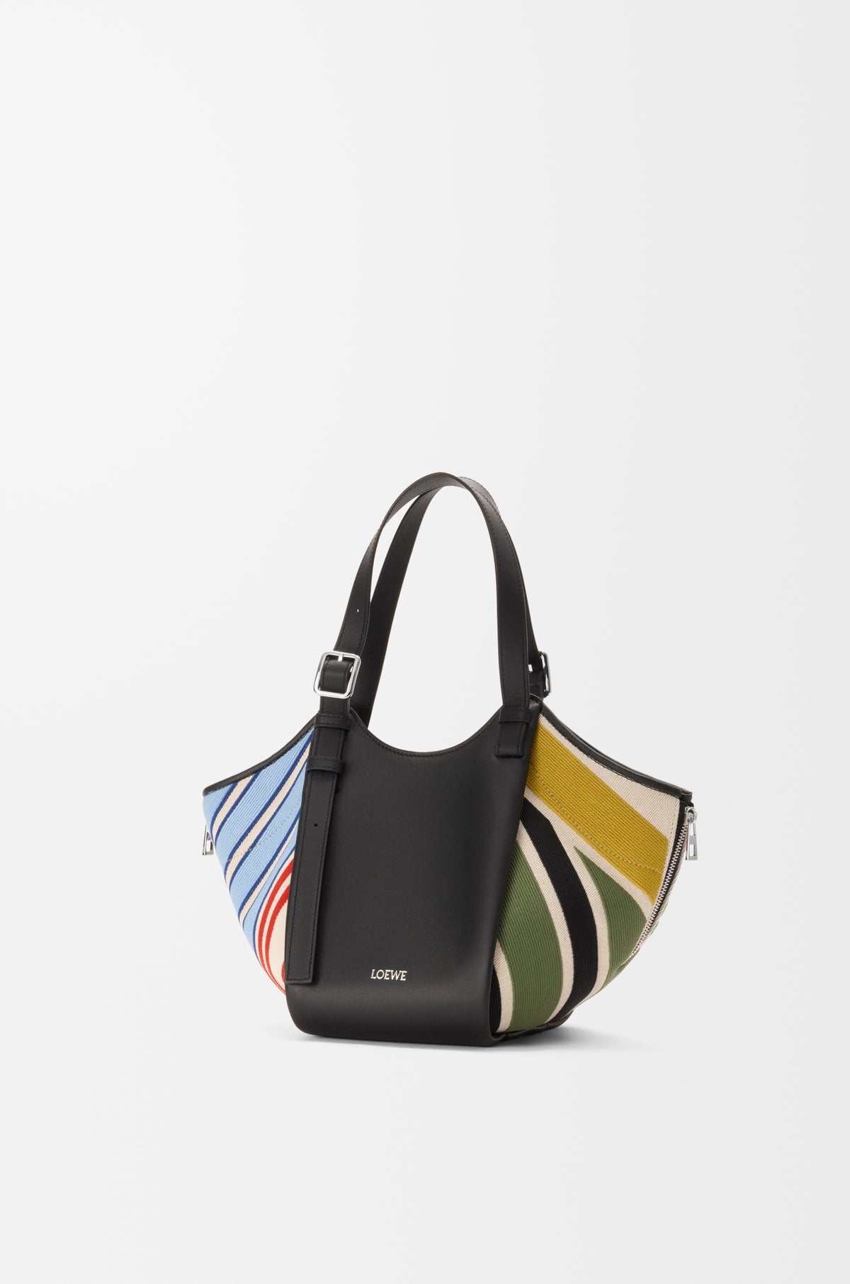Loewe Hammock Flip bag in embroidered canvas and calfskin