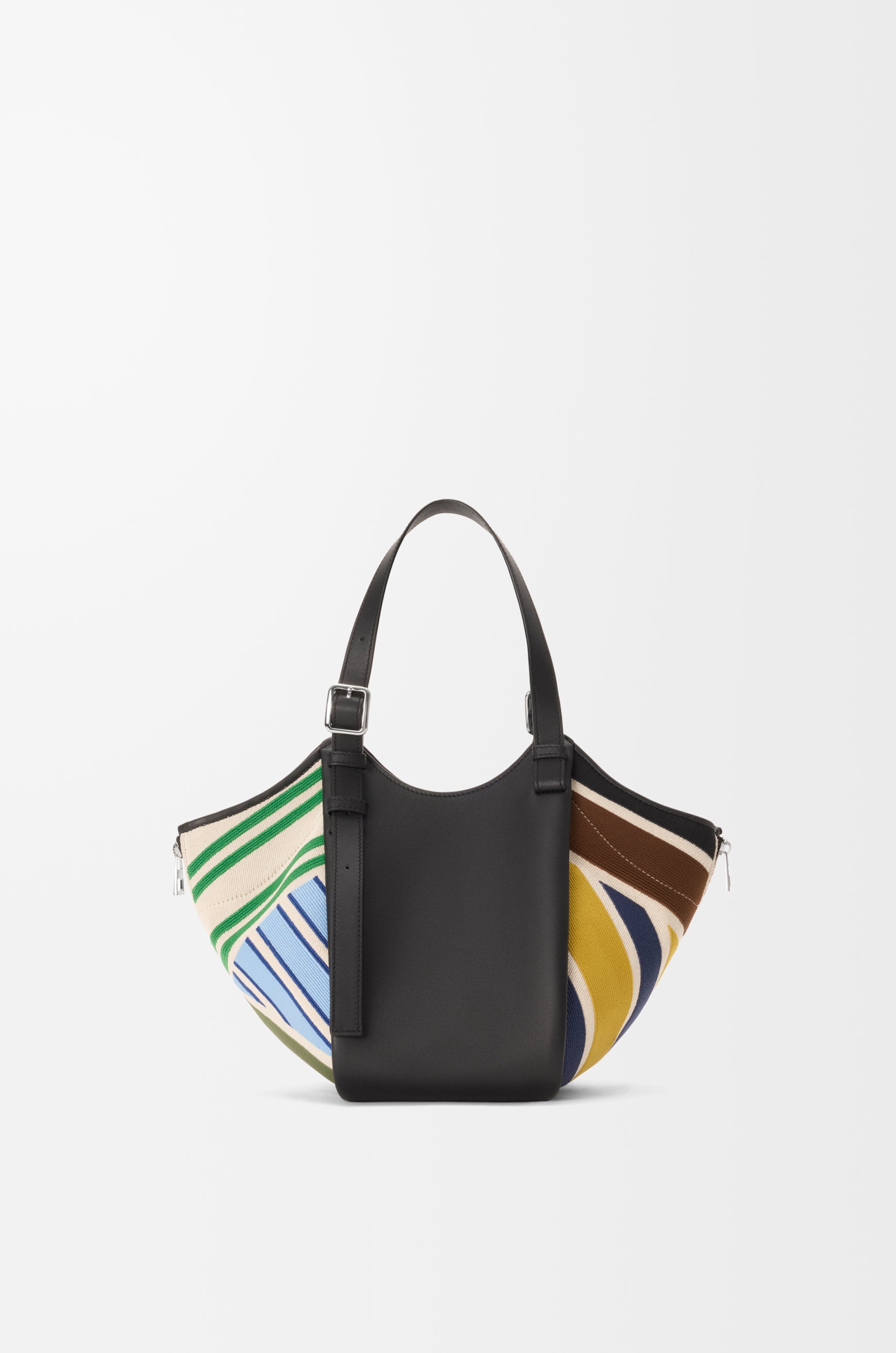 Loewe Hammock Flip bag in embroidered canvas and calfskin