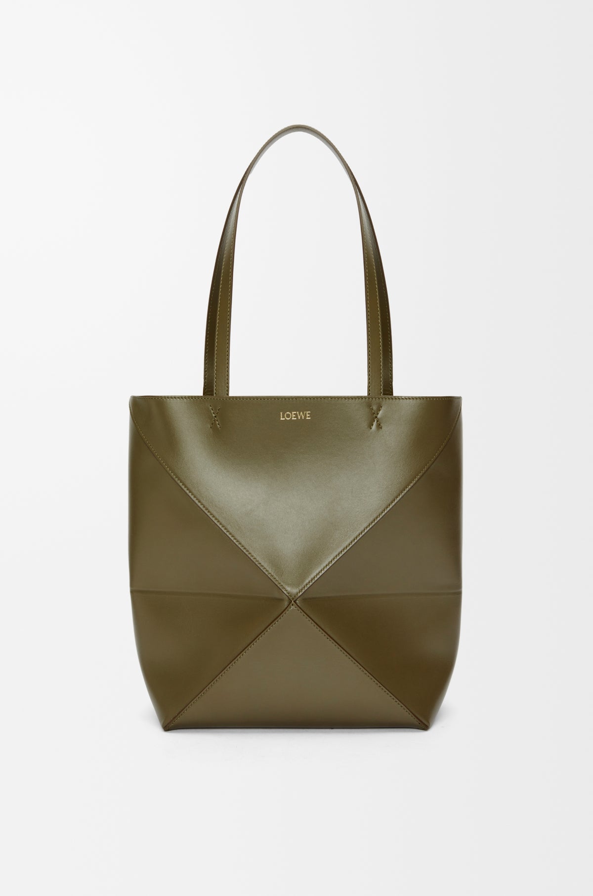 Loewe Medium Puzzle Fold tote in shiny calfskin