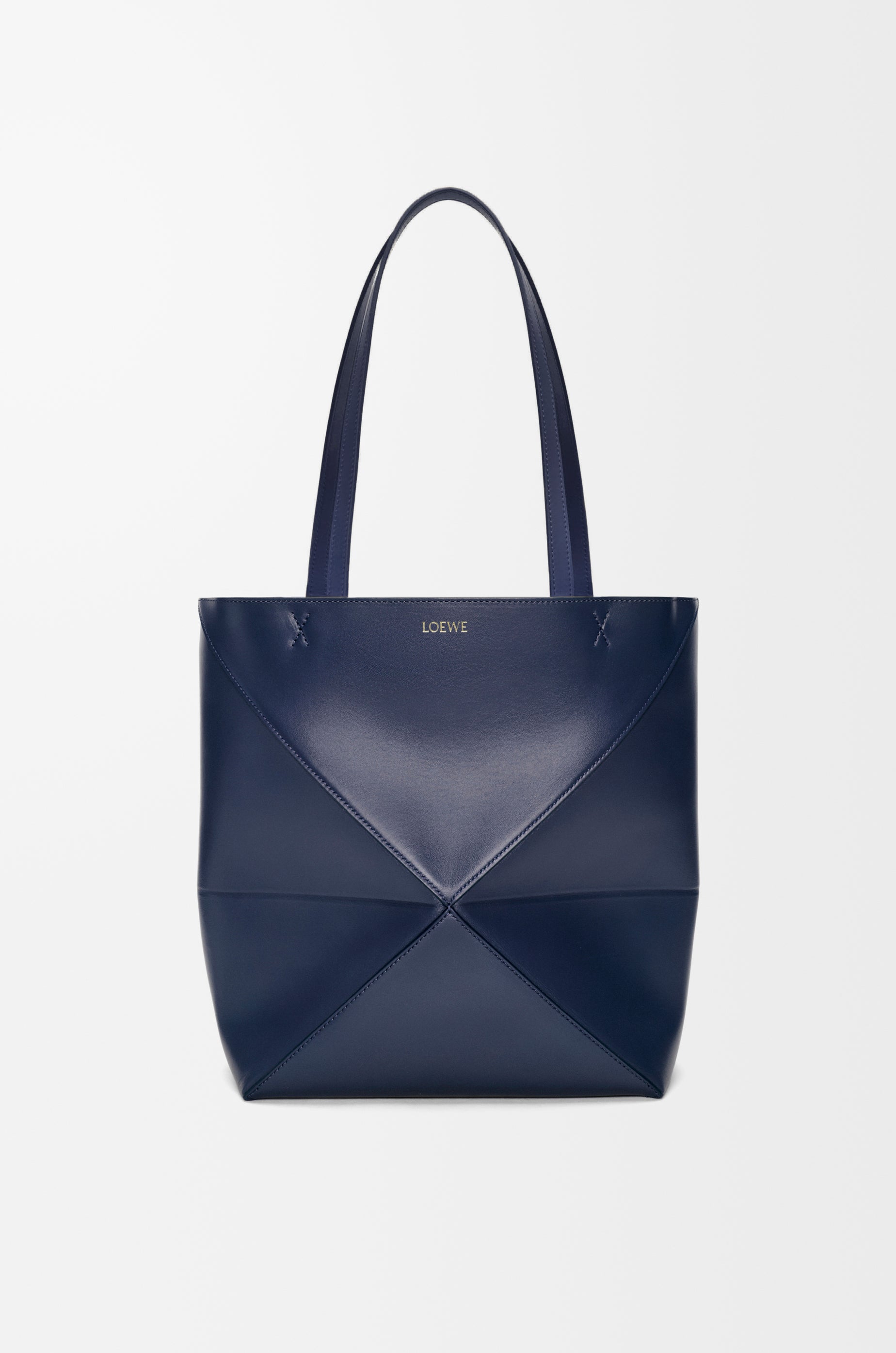 Loewe Medium Puzzle Fold tote in shiny calfskin