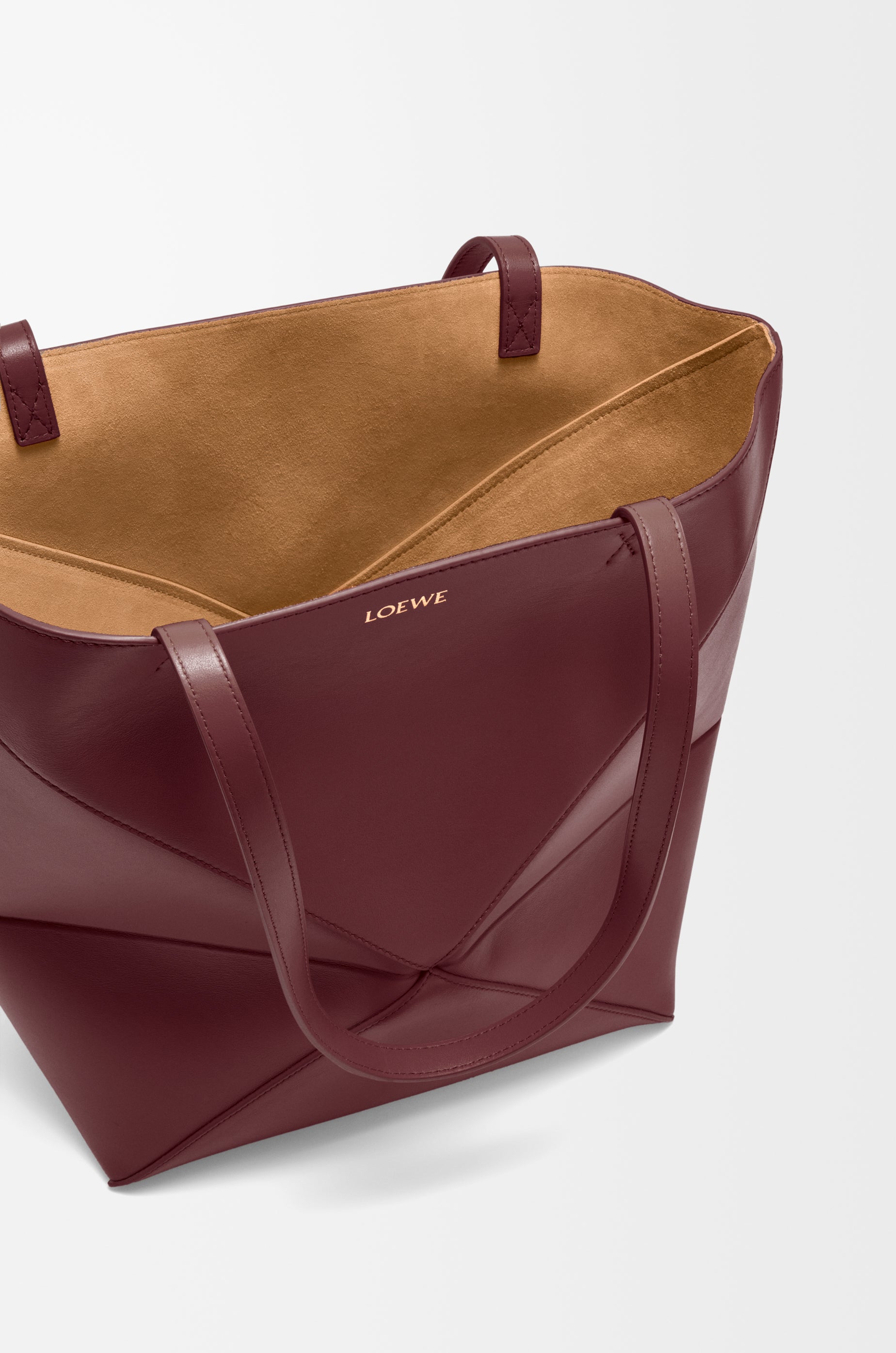 Loewe Medium Puzzle Fold tote in shiny calfskin