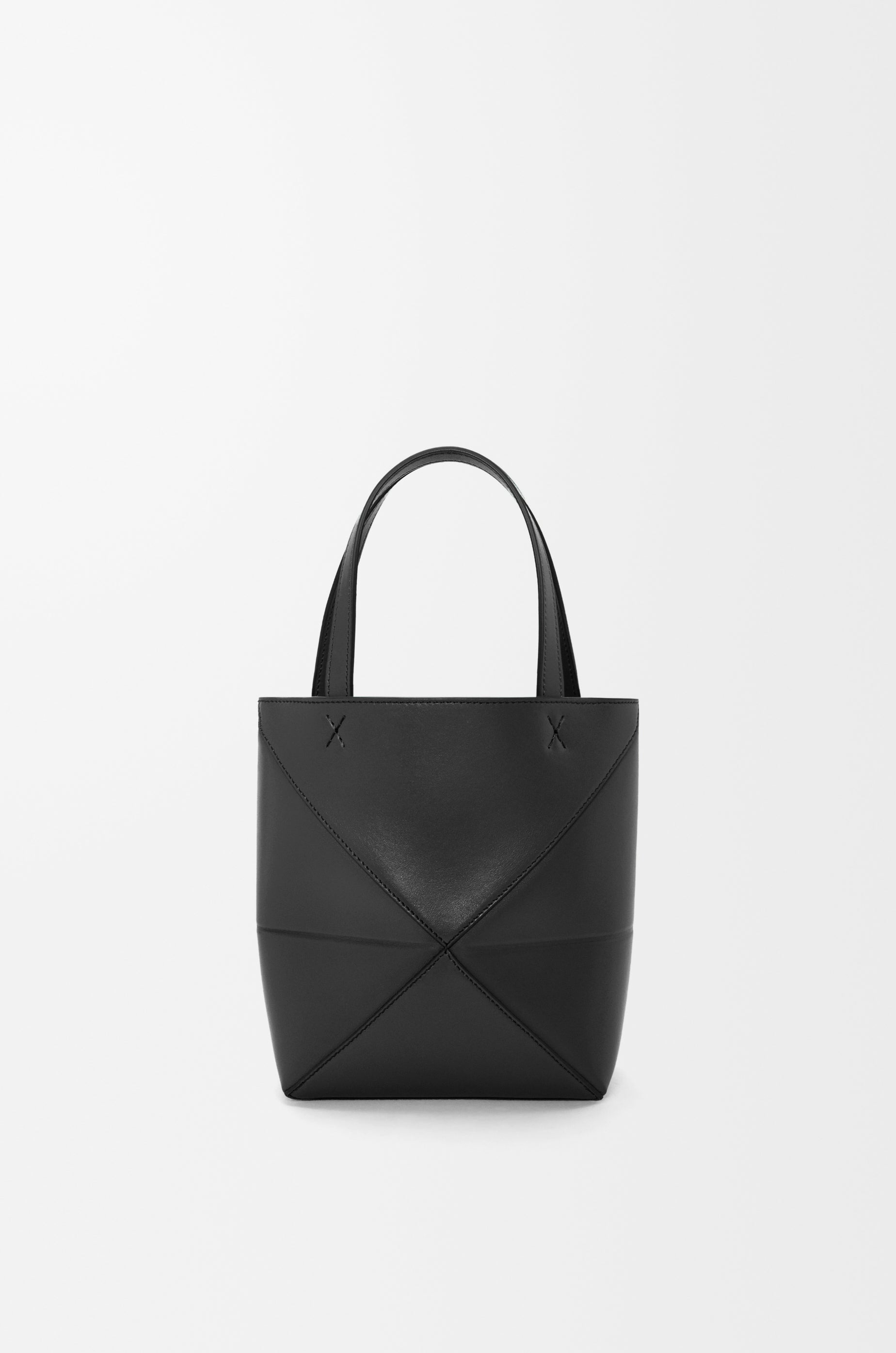 Loewe Mini Puzzle Fold tote in shiny calfskin