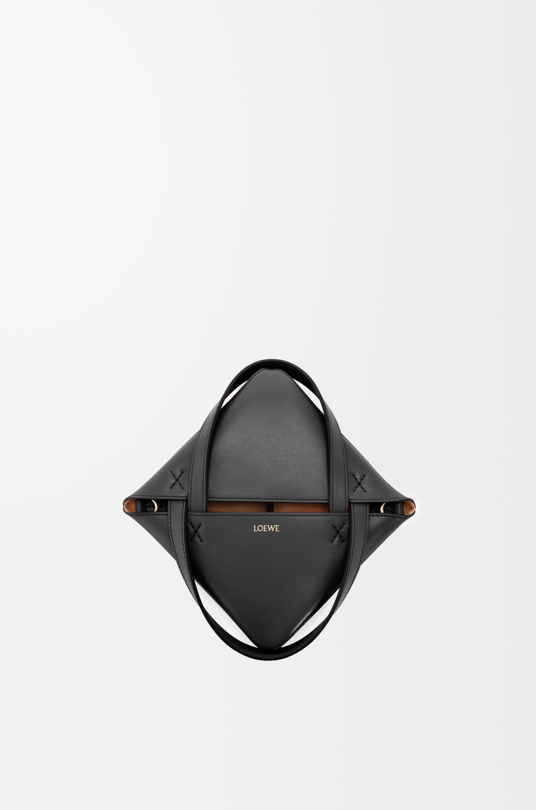 Loewe Mini Puzzle Fold tote in shiny calfskin