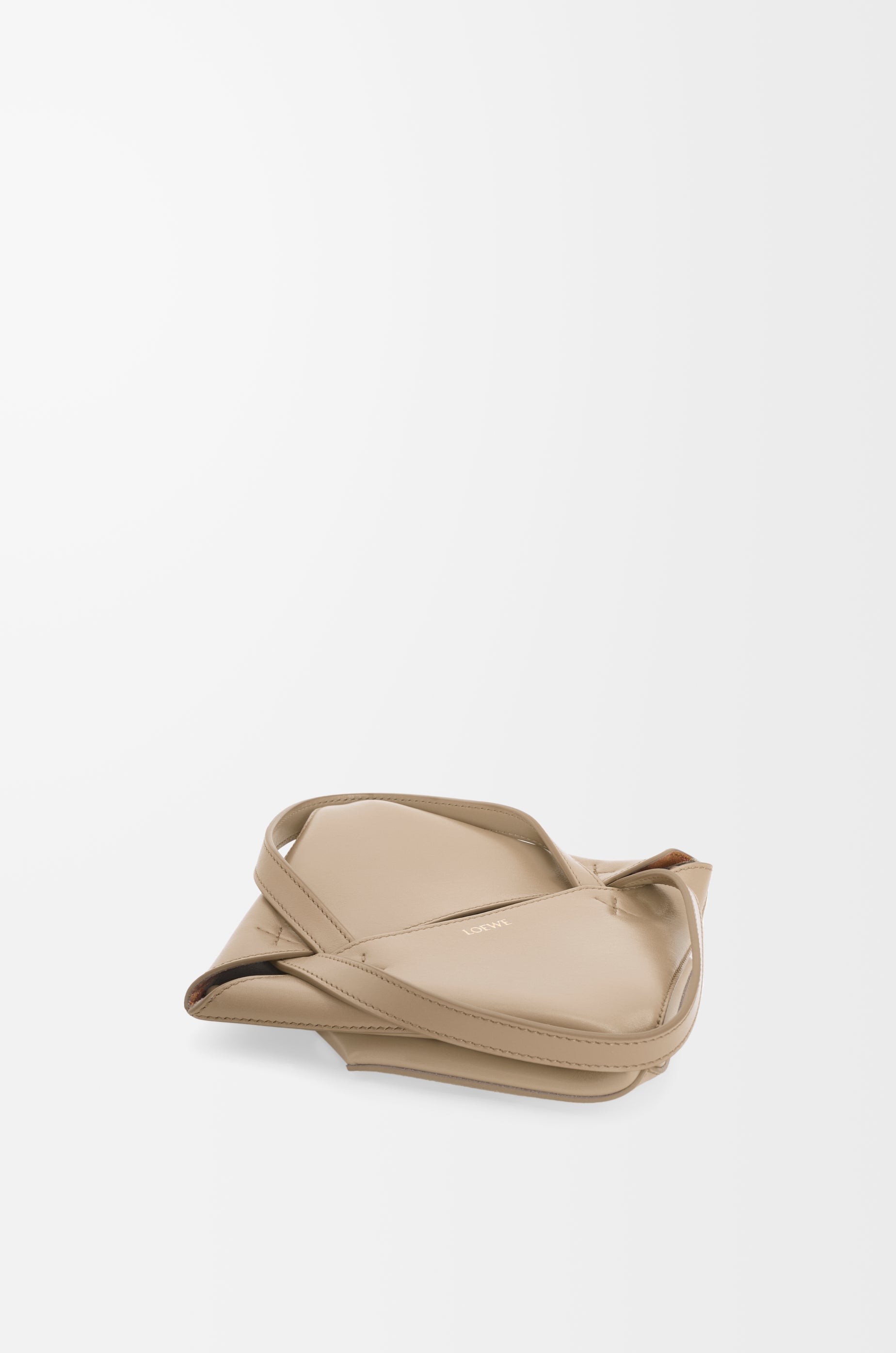 Loewe Mini Puzzle Fold tote in shiny calfskin