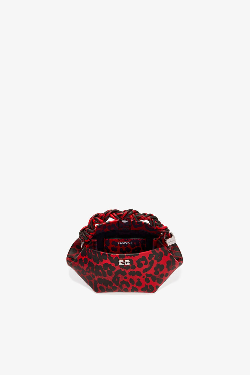 Ganni Racing Red Leopard Mini Bou Bag