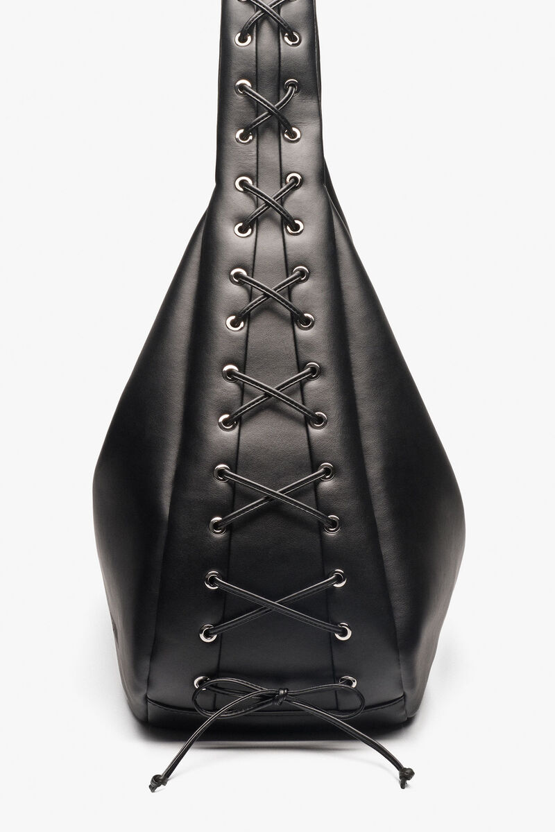 Ganni Black Xxl Hobo Bag